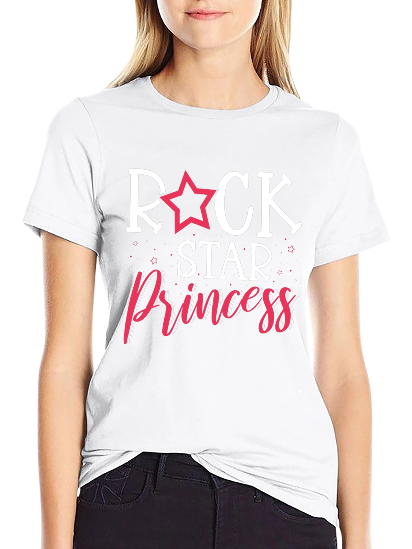 Rock Star Princess Graphic T-Shirt - Black
