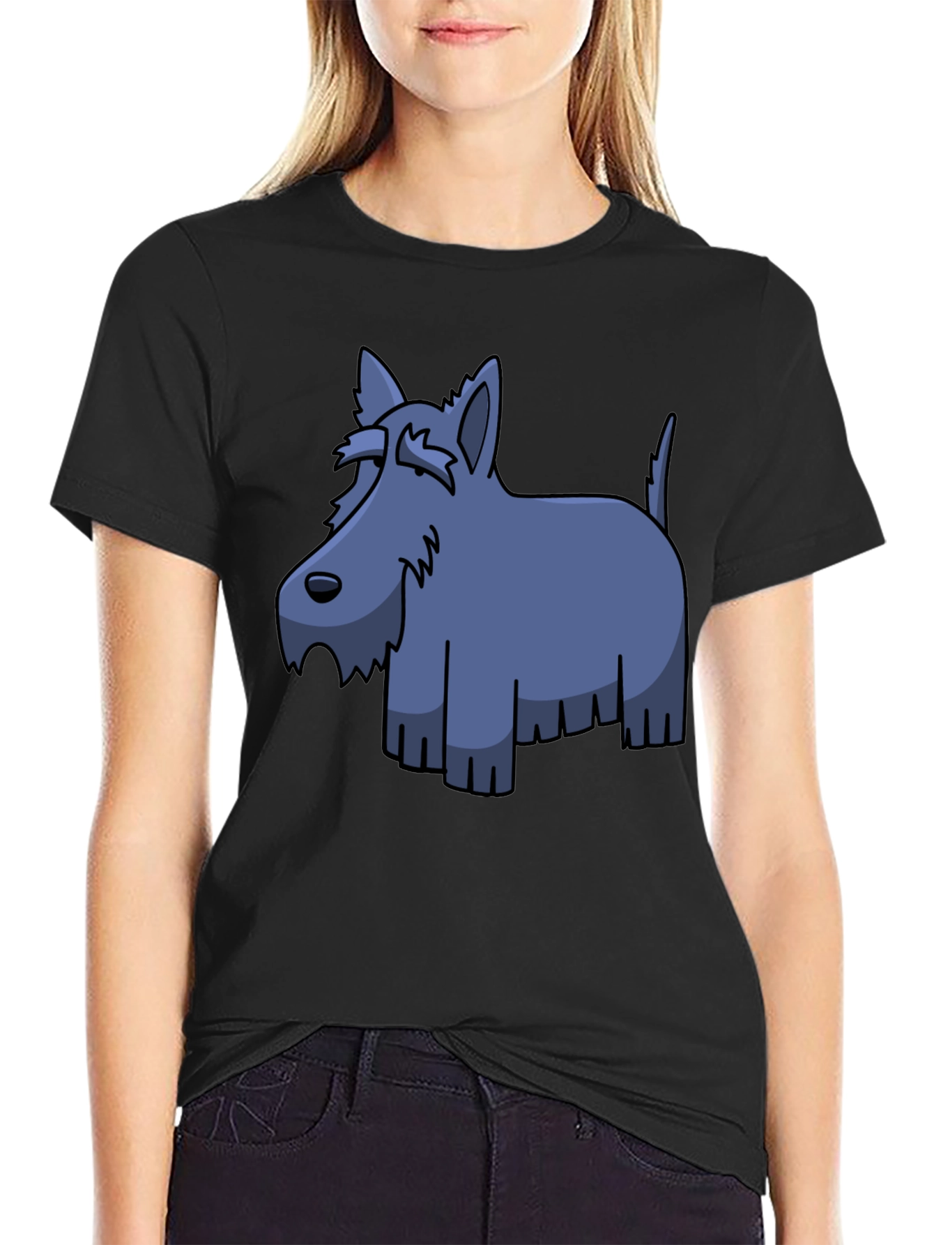 Cute Cartoon Dog Graphic T-Shirt