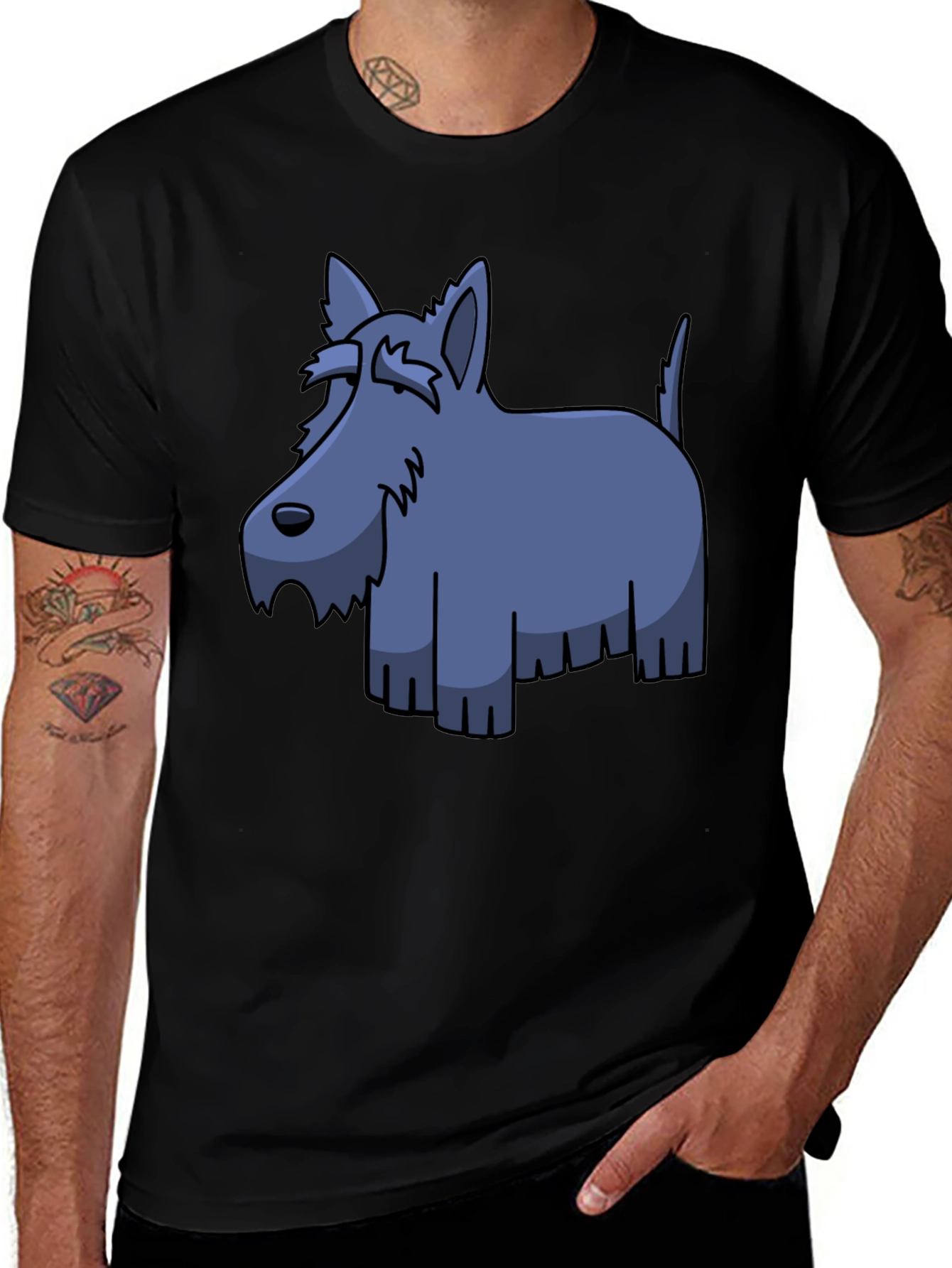 Cute Cartoon Dog Graphic T-Shirt