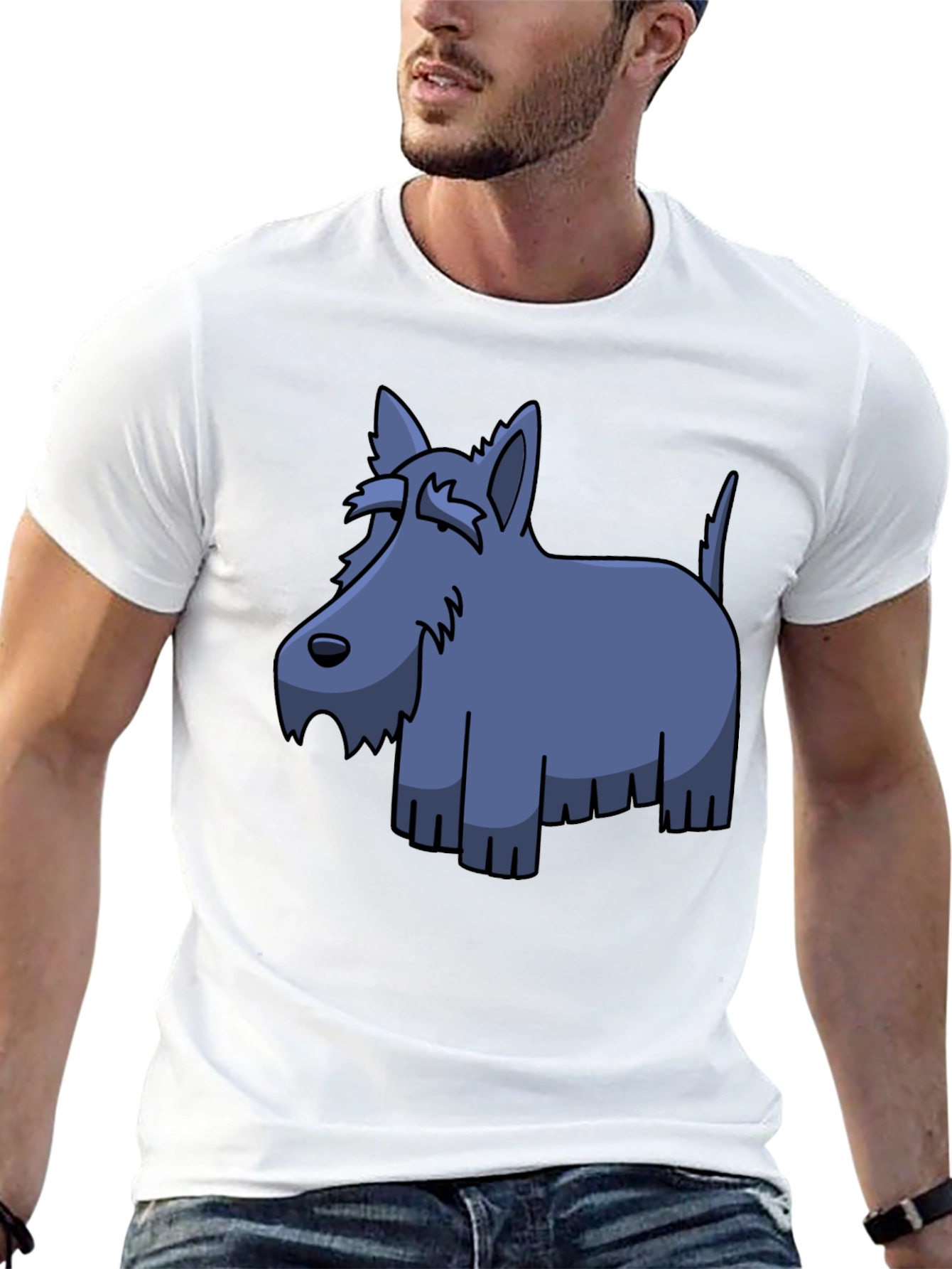 Cute Cartoon Dog Graphic T-Shirt