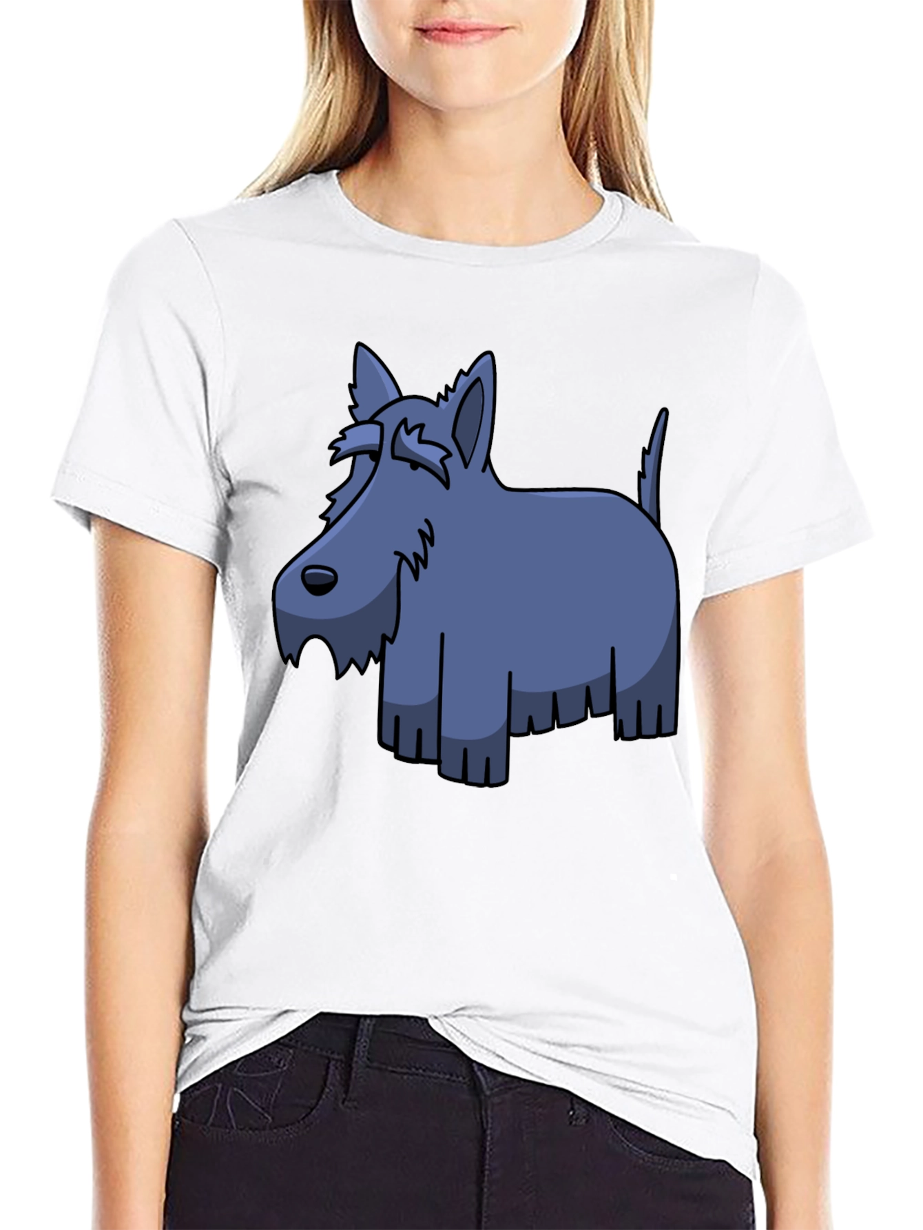 Cute Cartoon Dog Graphic T-Shirt