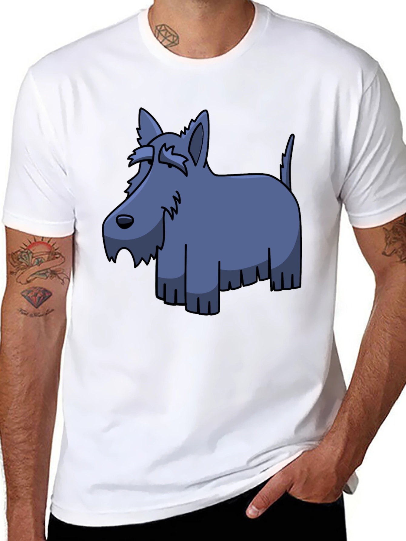 Cute Cartoon Dog Graphic T-Shirt