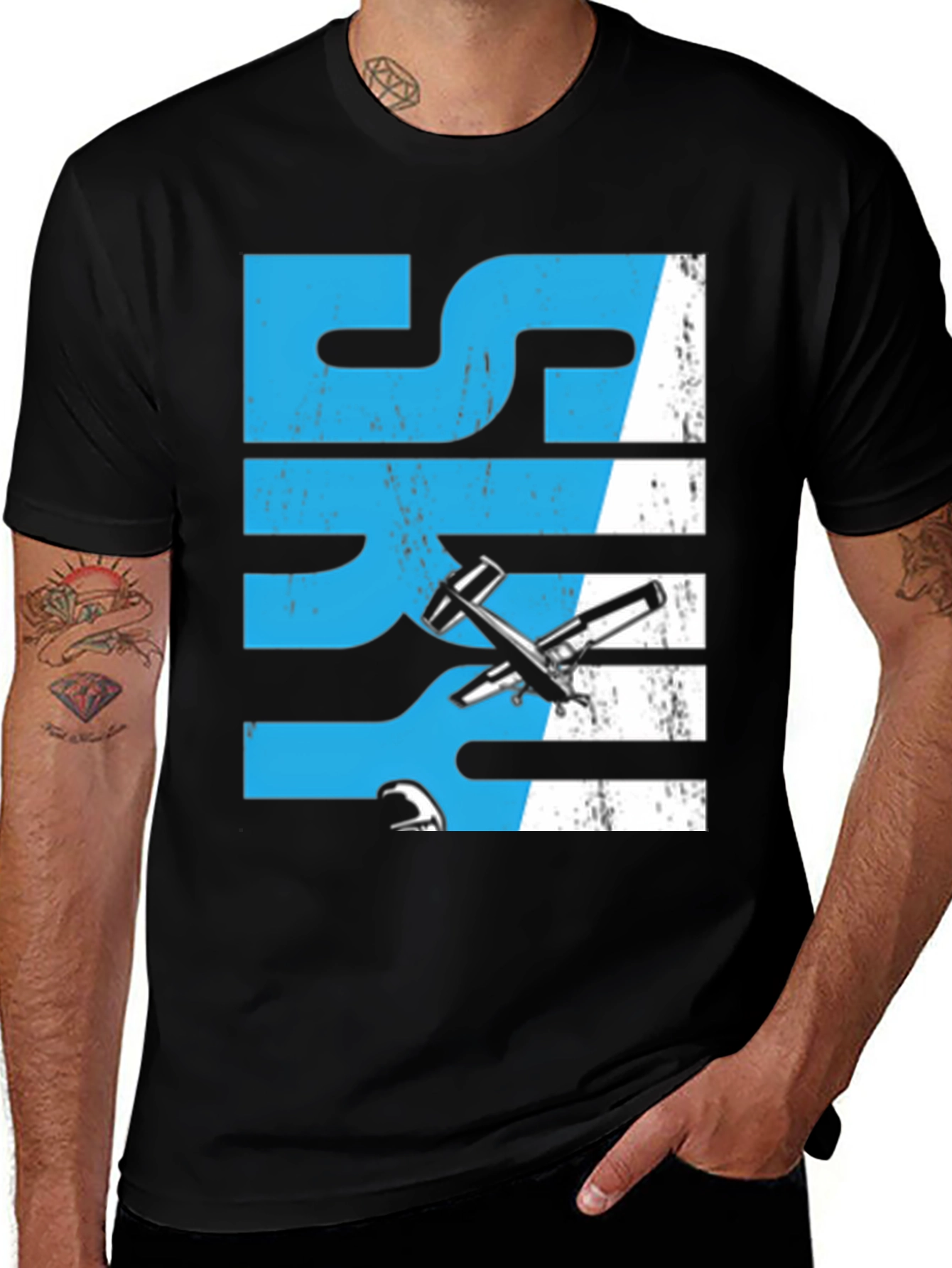 Airplane Sky Graphic T-Shirt