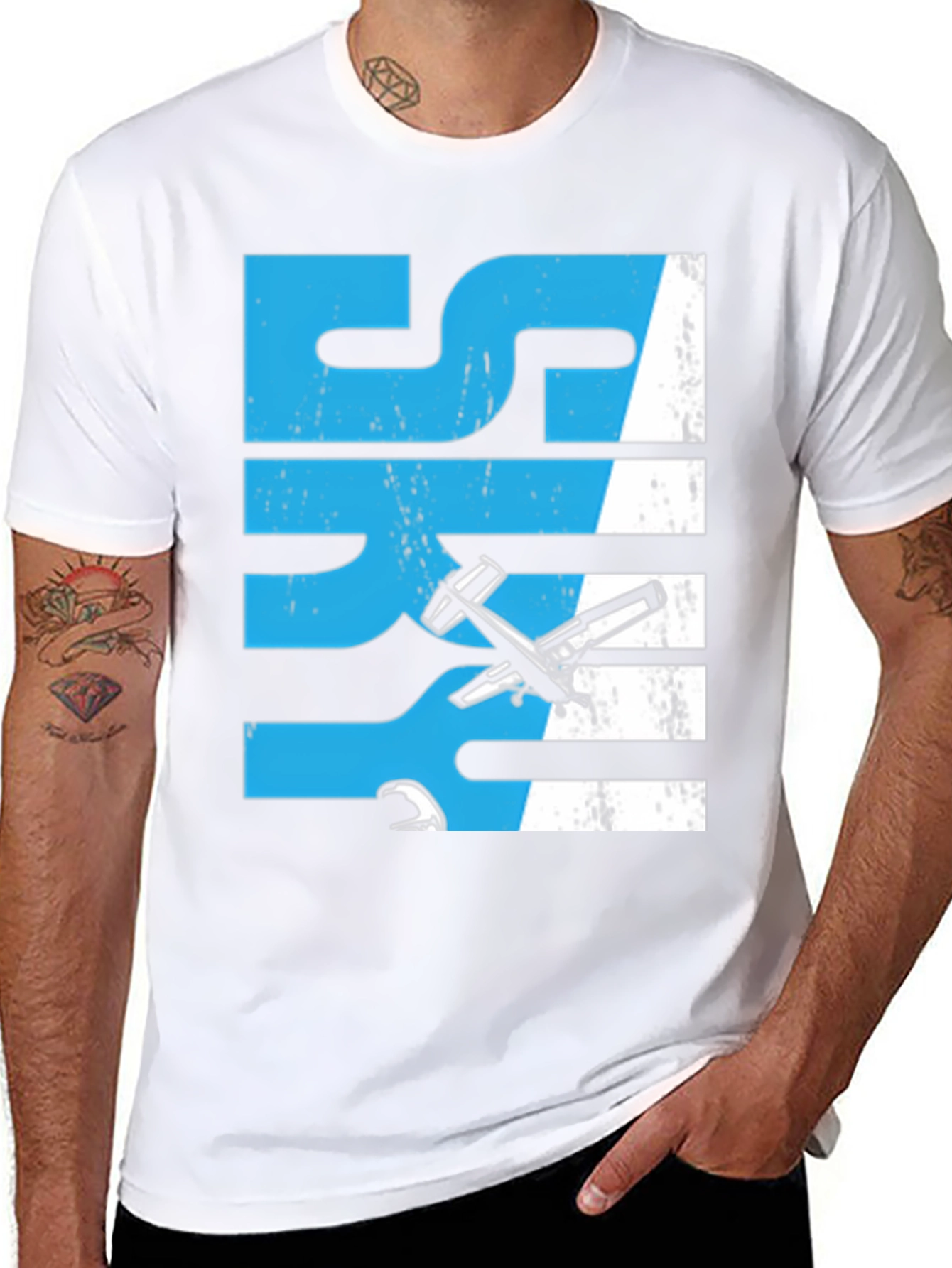 Airplane Sky Graphic T-Shirt