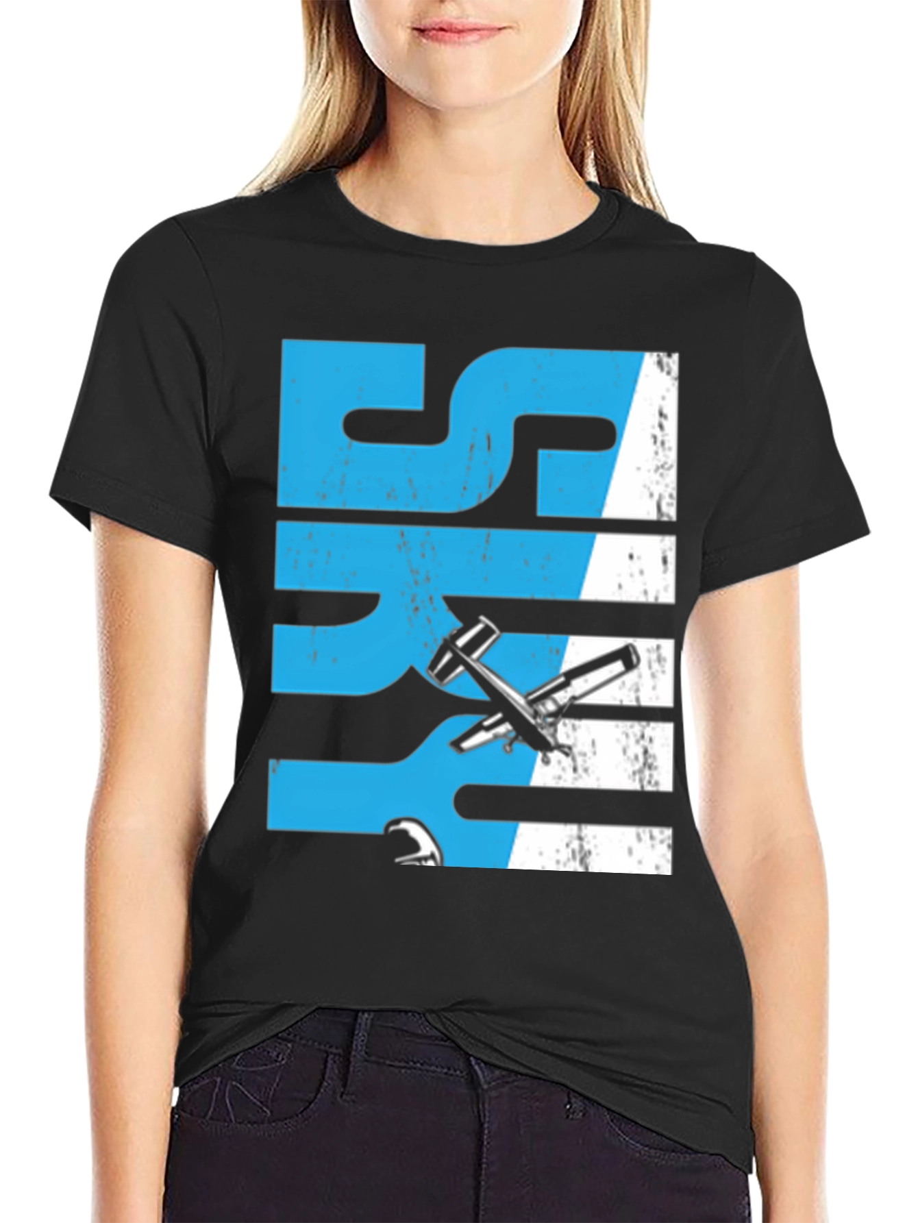 Airplane Sky Graphic T-Shirt