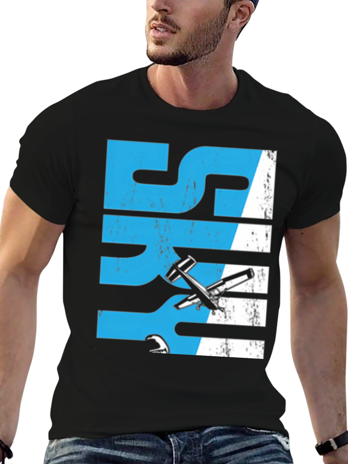 Airplane Sky Graphic T-Shirt