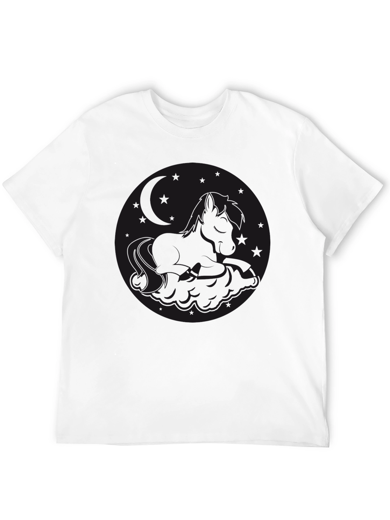 Black Graphic Tee - Round Design