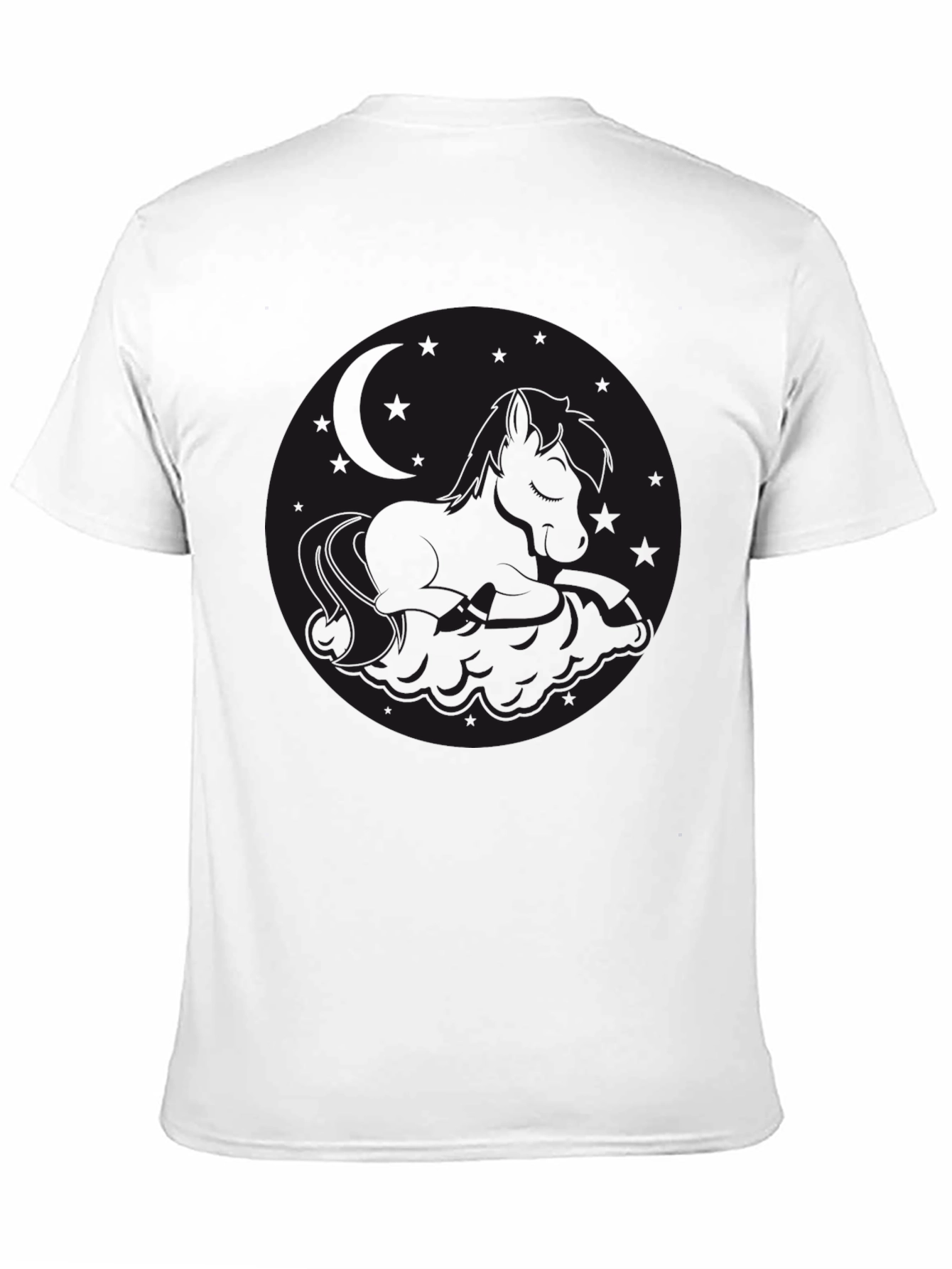 Black Graphic Tee - Round Design
