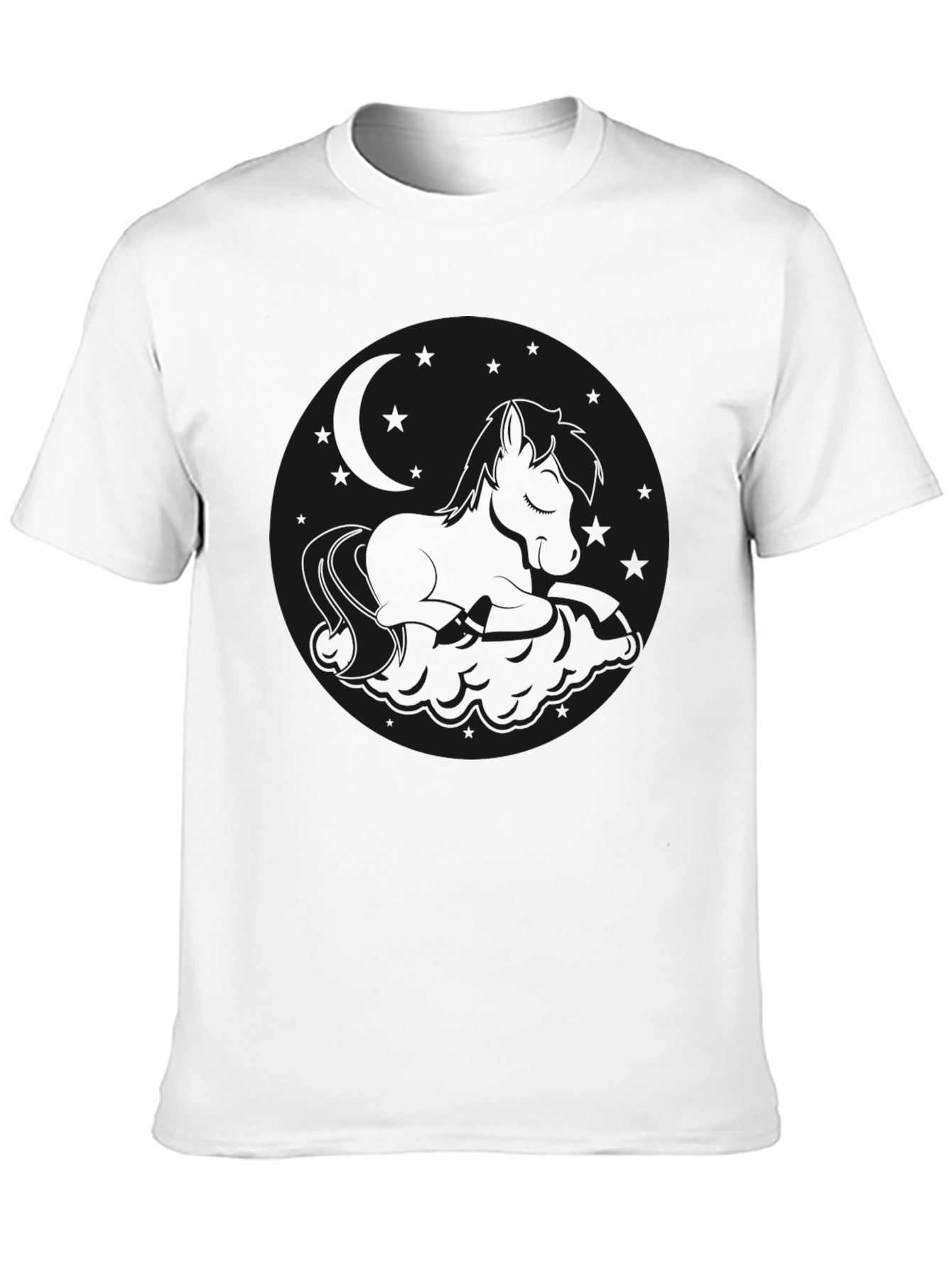 Black Graphic Tee - Round Design