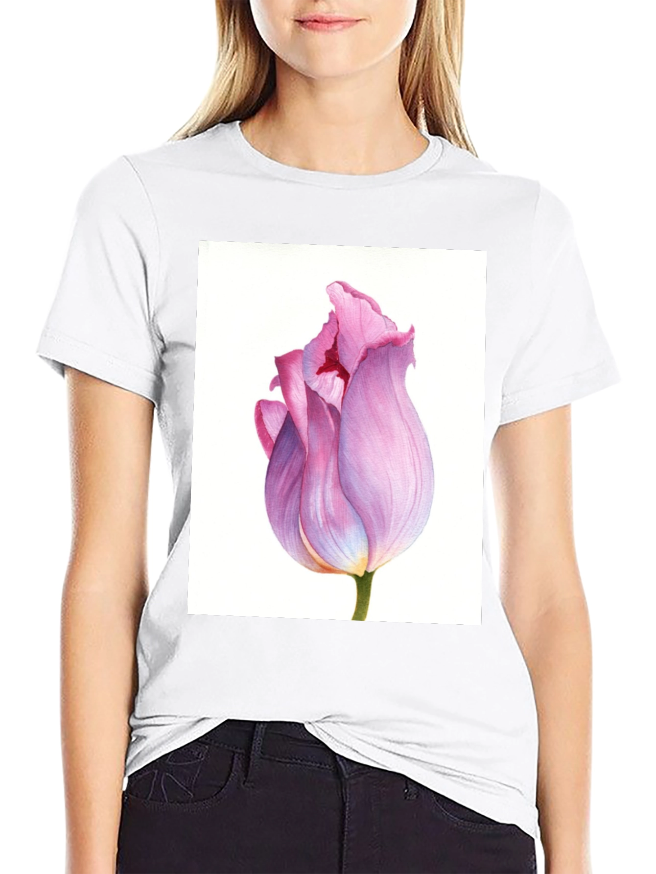 Floral Tulip Graphic T-Shirt