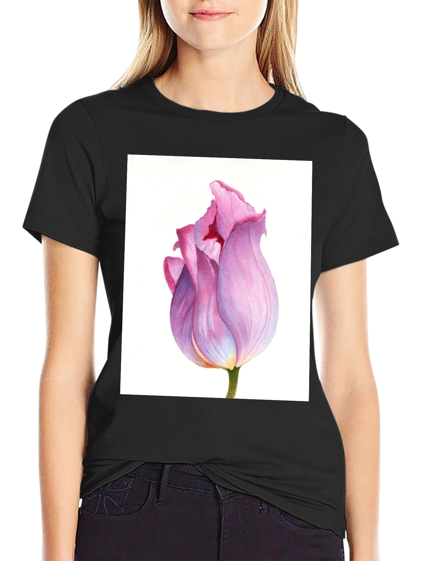 Floral Tulip Graphic T-Shirt