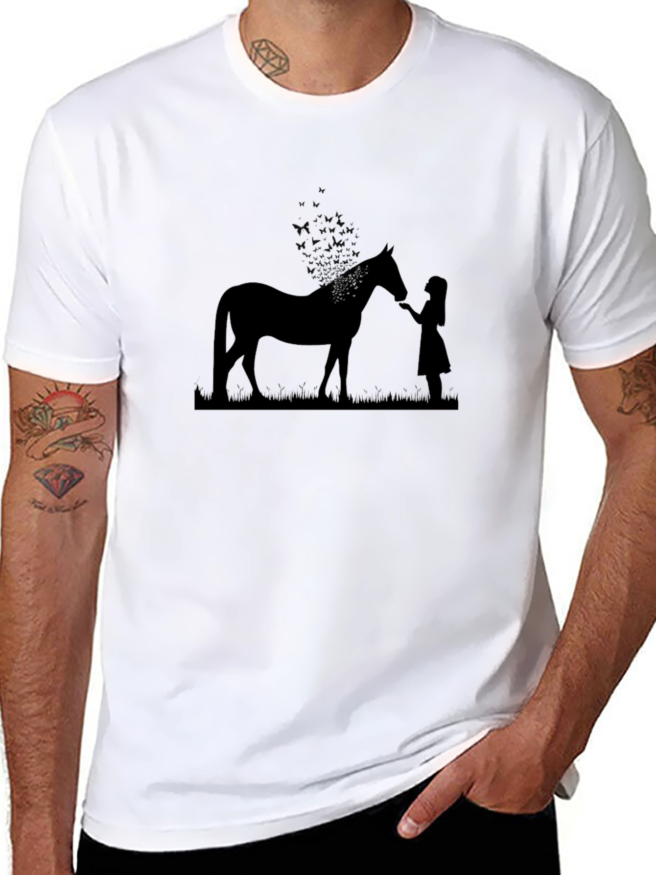 Horse & Girl Silhouette Graphic Tee