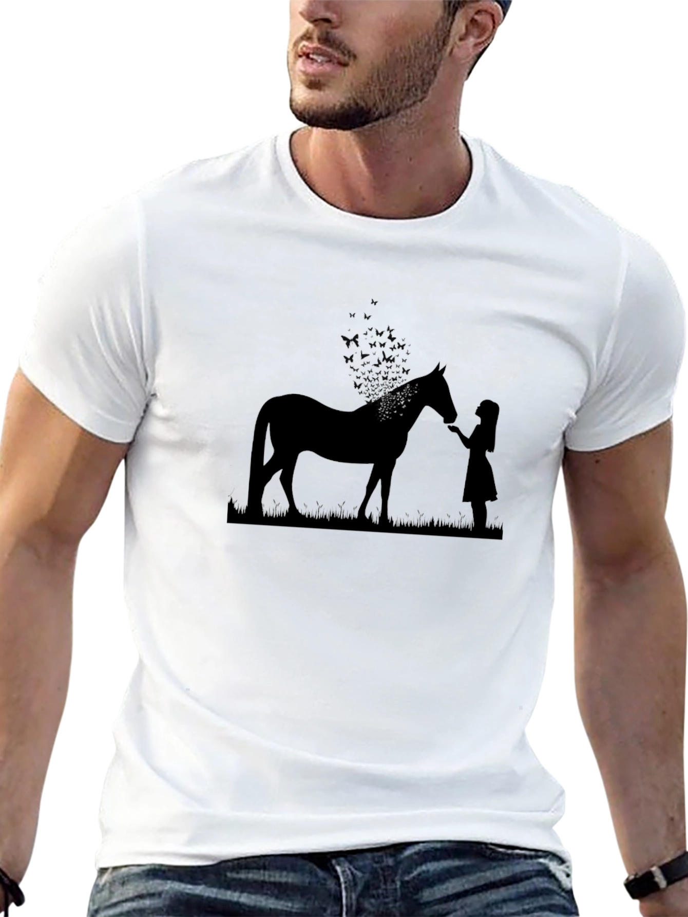 Horse & Girl Silhouette Graphic Tee