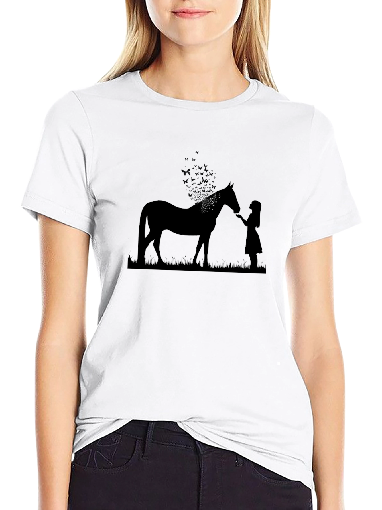 Horse & Girl Silhouette Graphic Tee