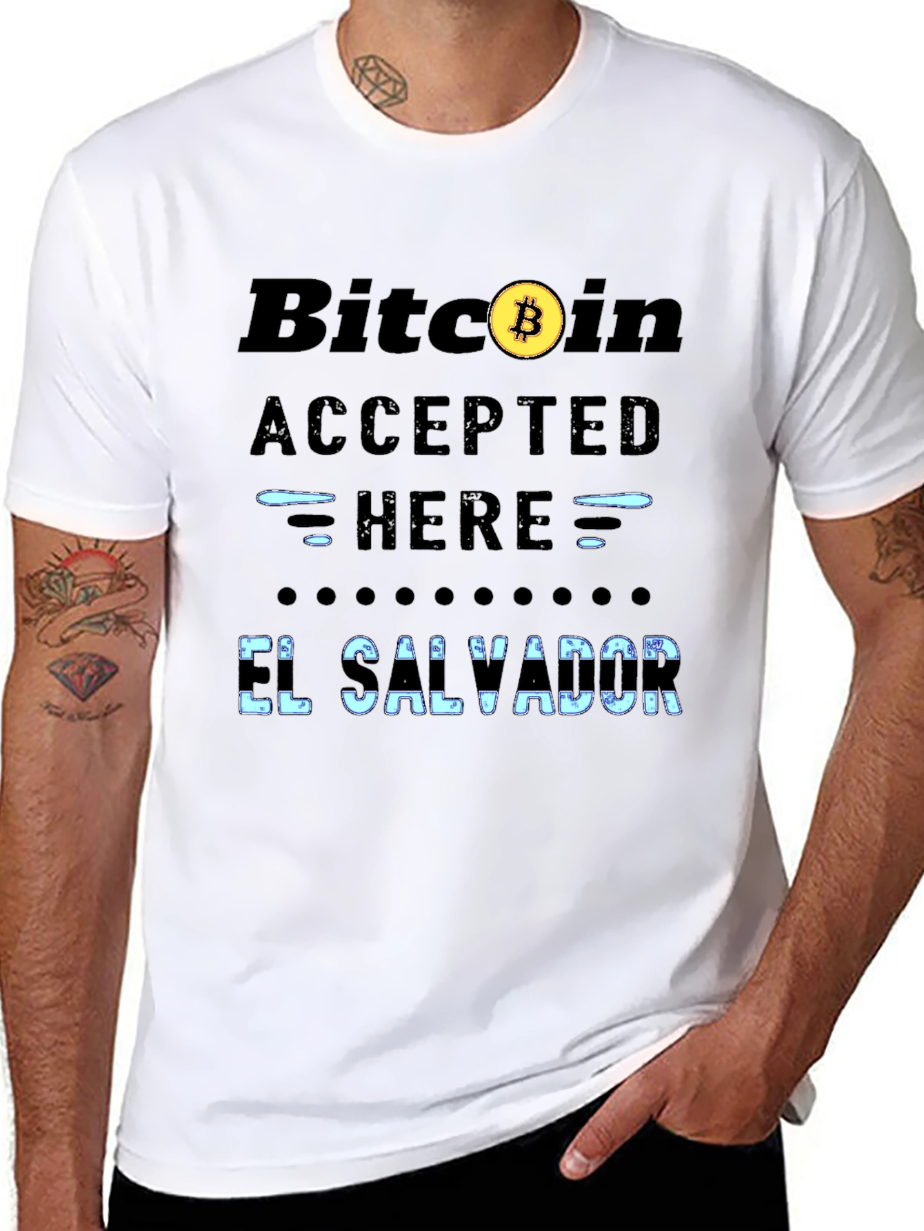 Bitcoin Accepted Here T-Shirt - El Salvador