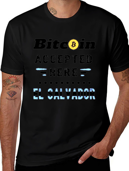 Bitcoin Accepted Here T-Shirt - El Salvador