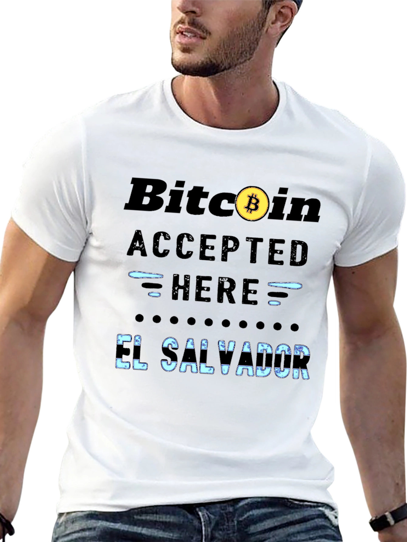 Bitcoin Accepted Here T-Shirt - El Salvador