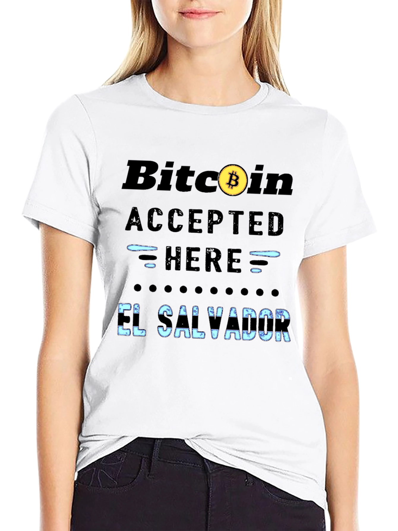 Bitcoin Accepted Here T-Shirt - El Salvador
