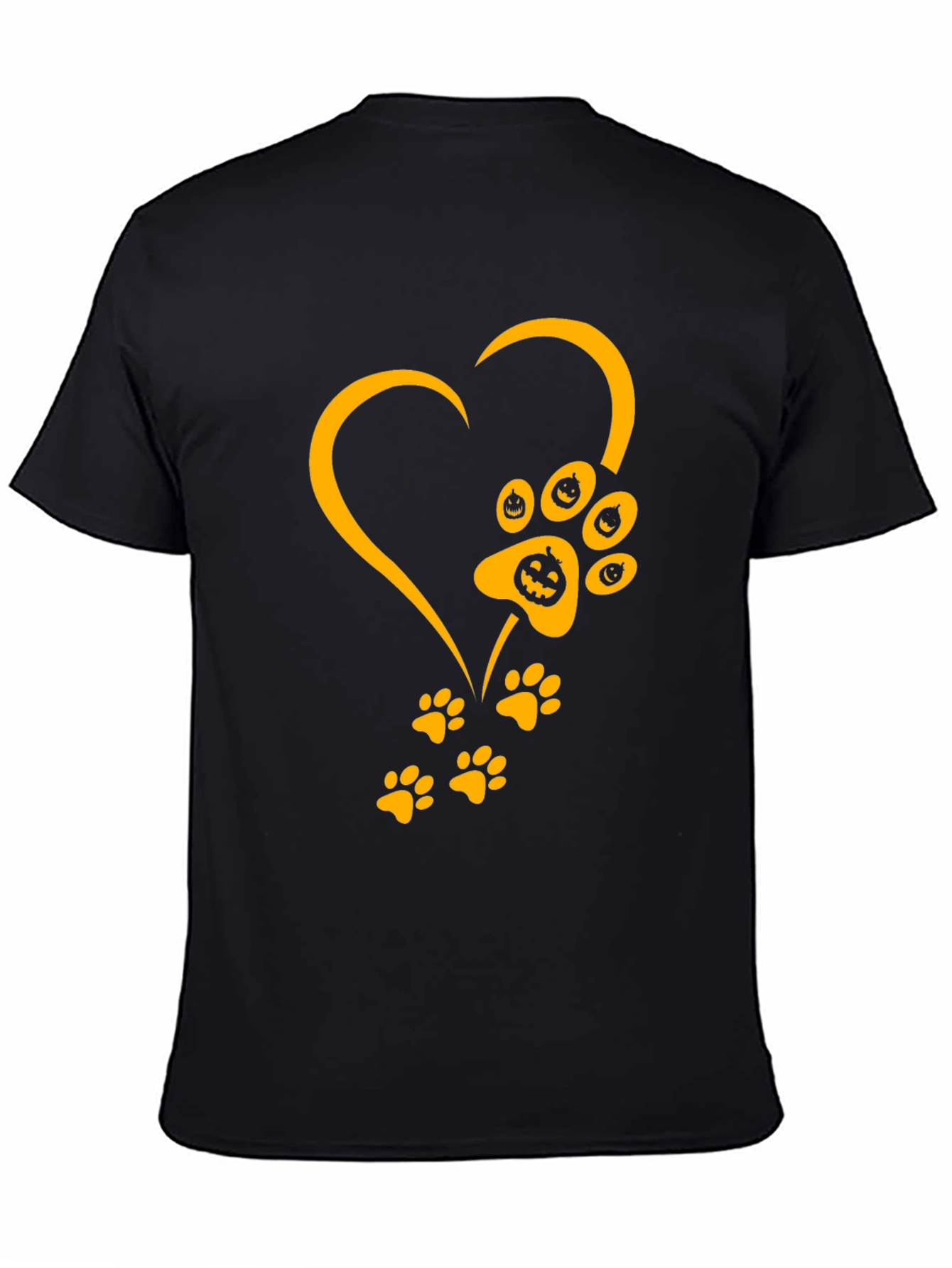 Halloween Dog Paw Heart T-Shirt
