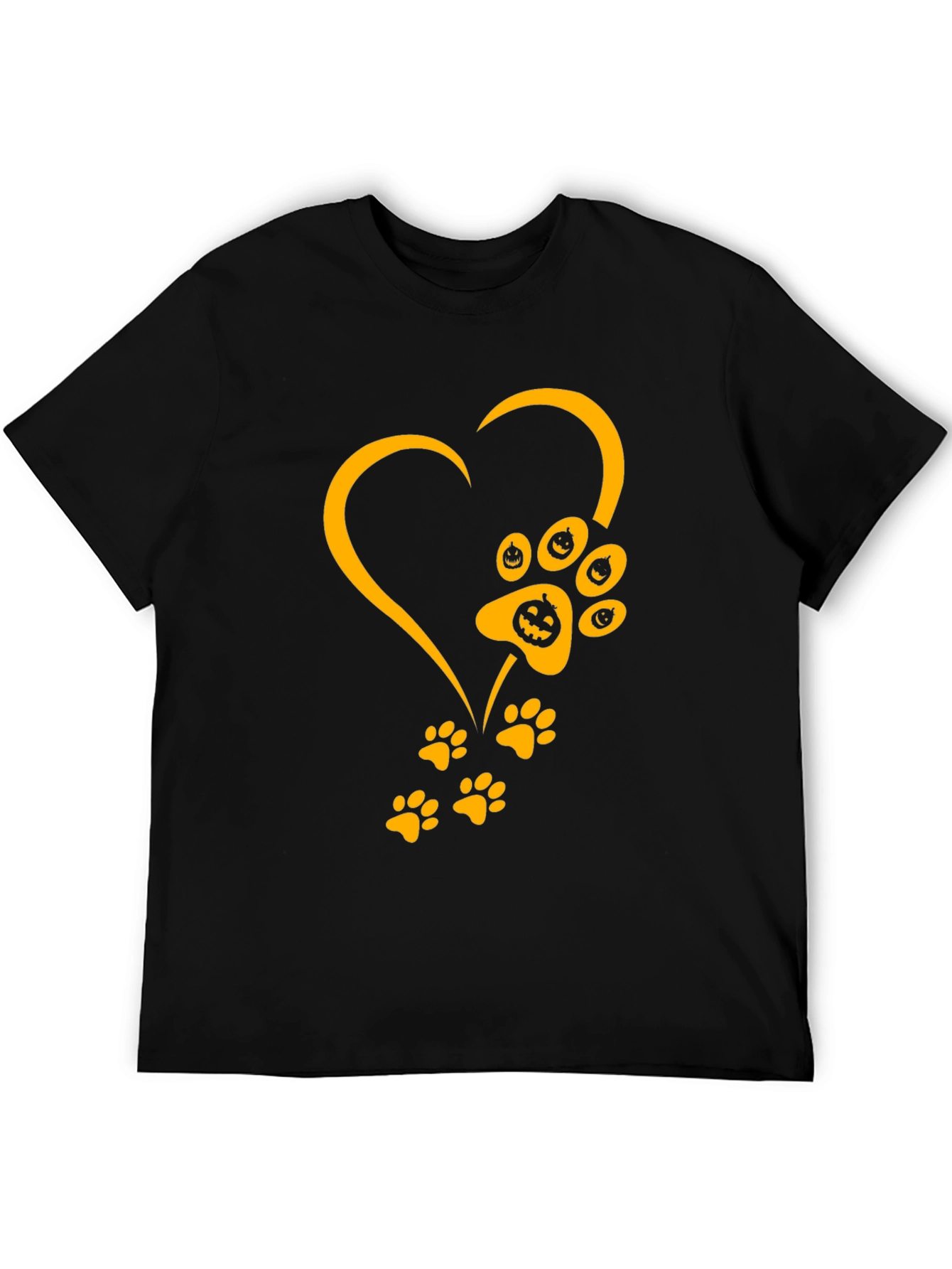 Halloween Dog Paw Heart T-Shirt