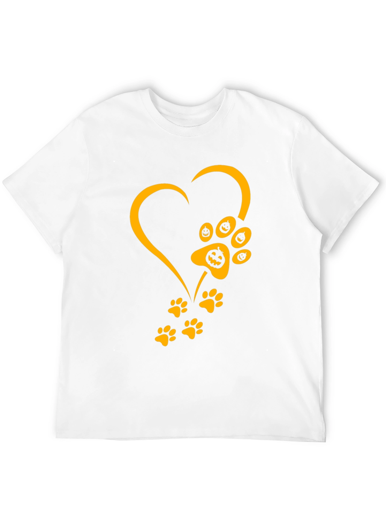Halloween Dog Paw Heart T-Shirt