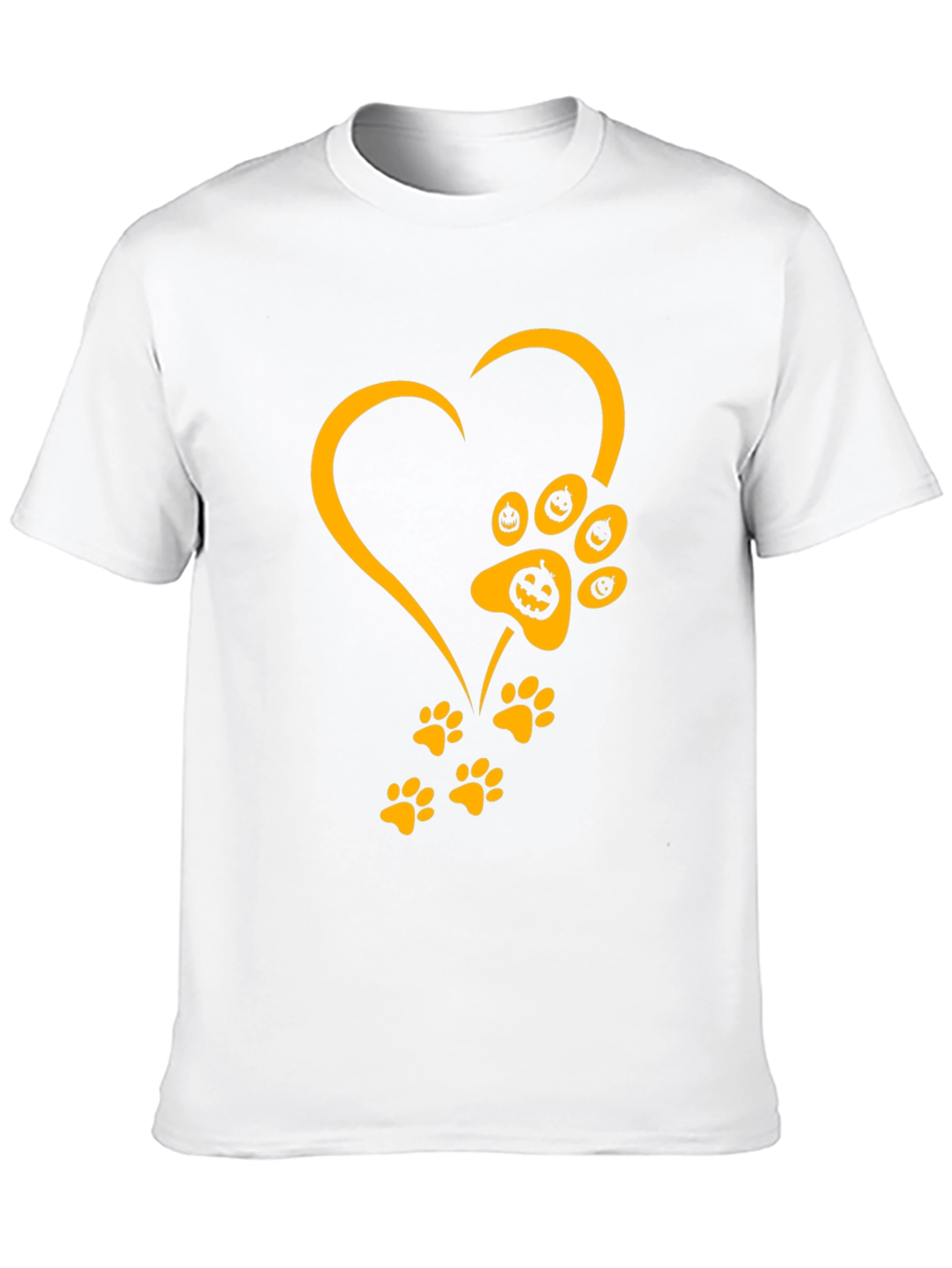 Halloween Dog Paw Heart T-Shirt