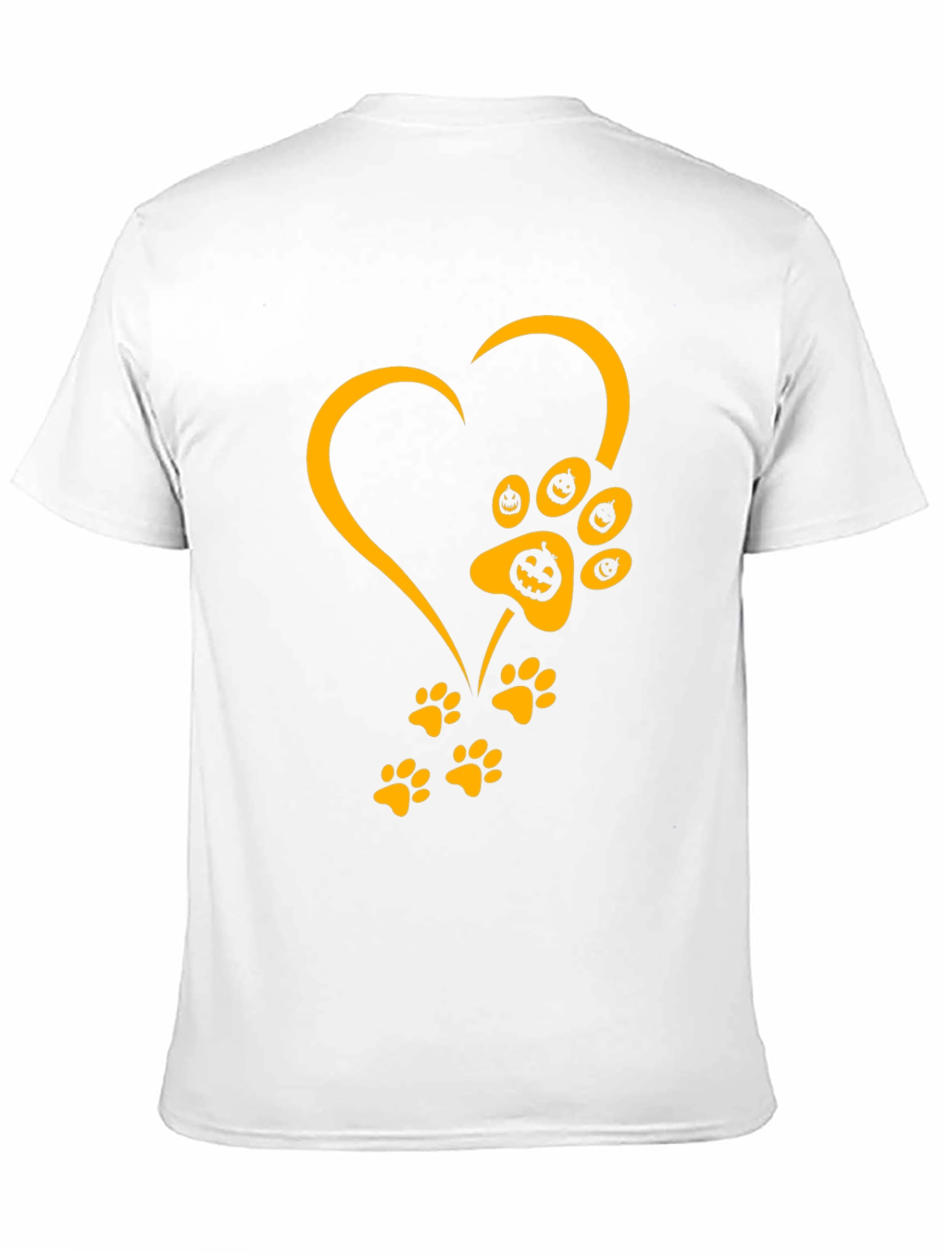 Halloween Dog Paw Heart T-Shirt