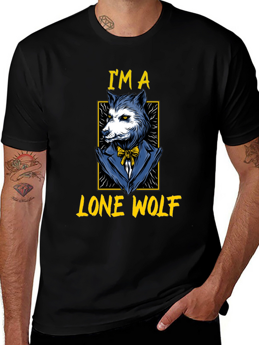 Lone Wolf Graphic T-Shirt - Mens Black Tee