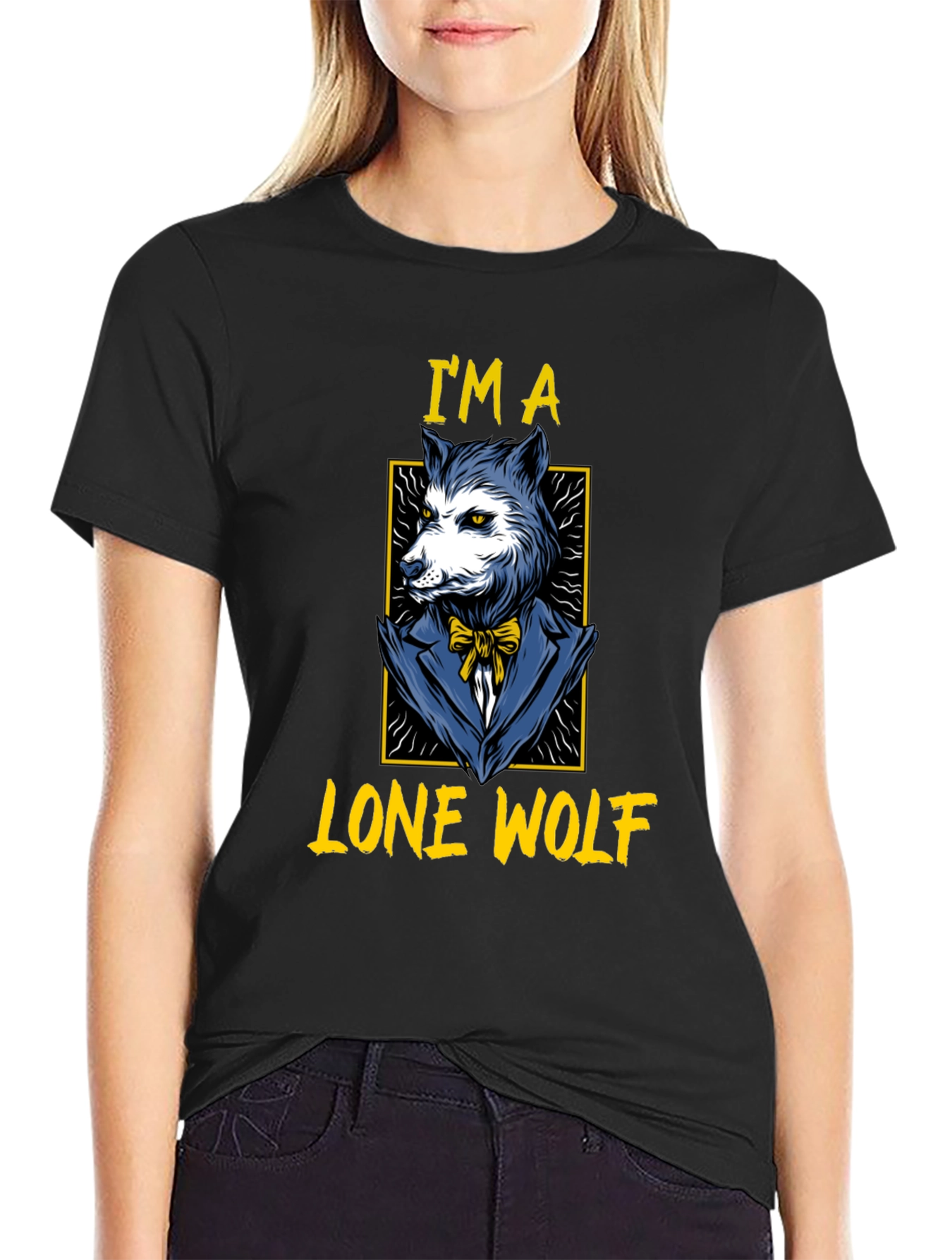 Lone Wolf Graphic T-Shirt - Mens Black Tee