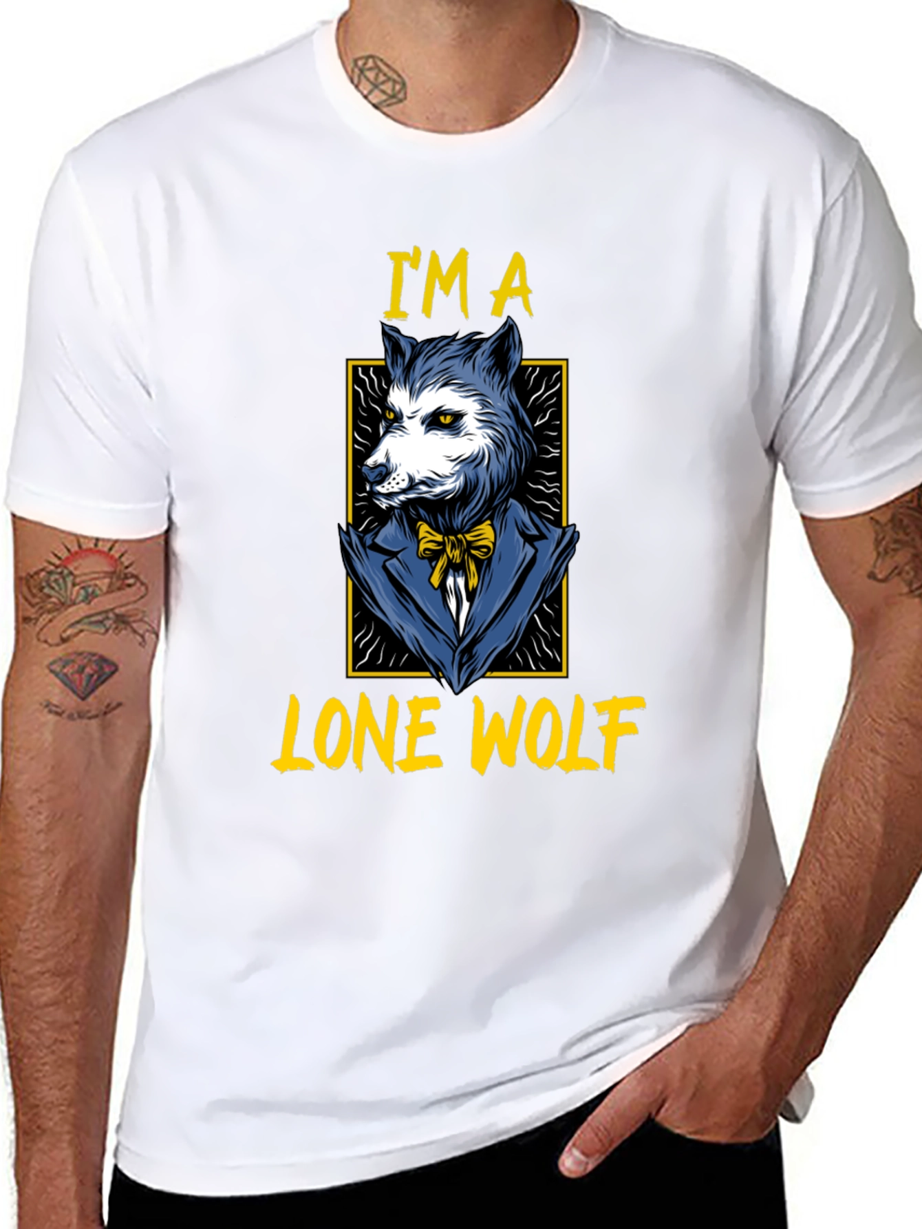 Lone Wolf Graphic T-Shirt - Mens Black Tee