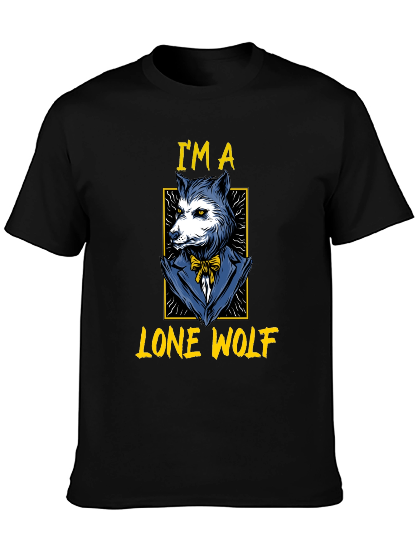 Lone Wolf Graphic T-Shirt - Mens Black Tee
