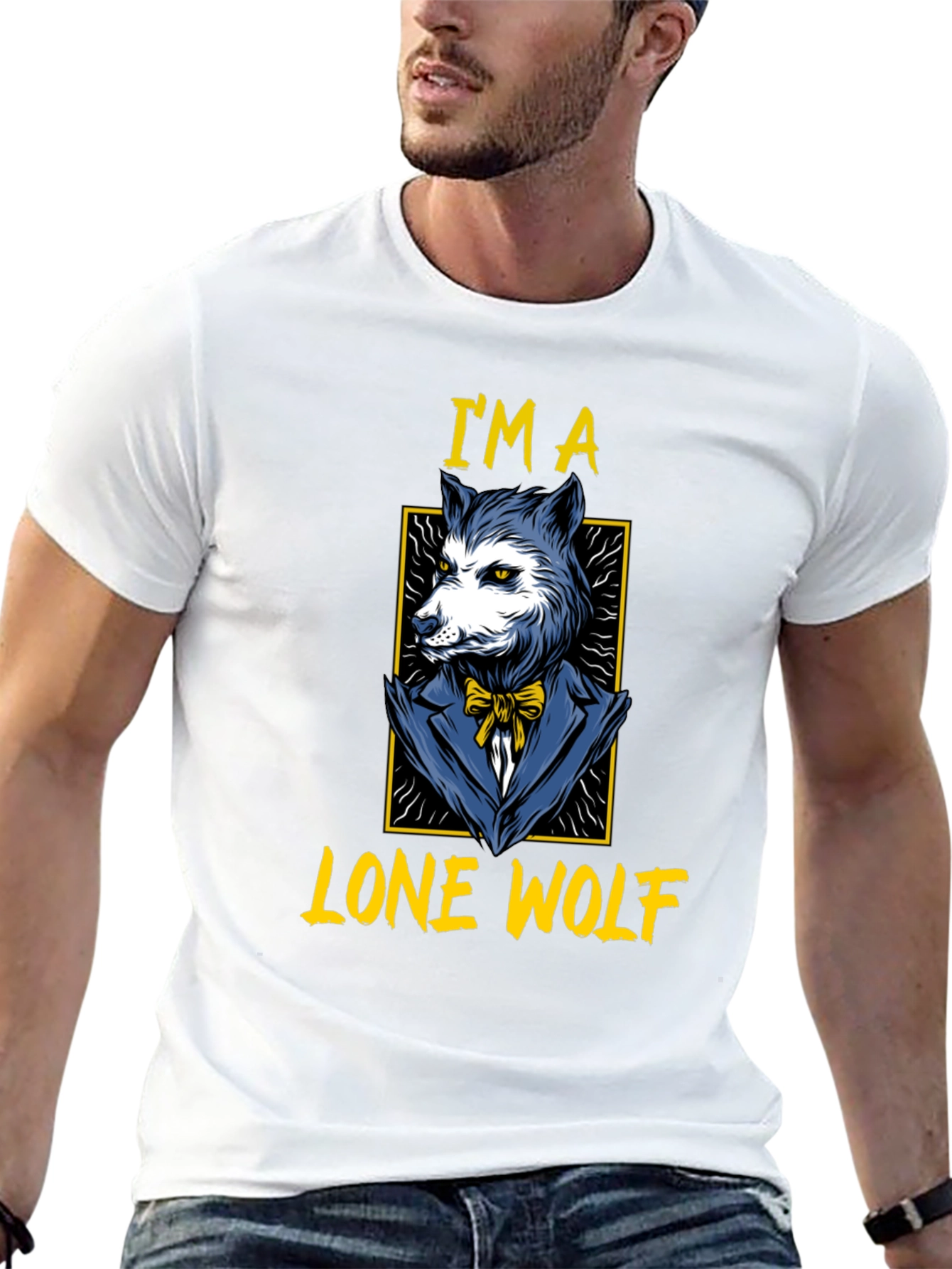 Lone Wolf Graphic T-Shirt - Mens Black Tee