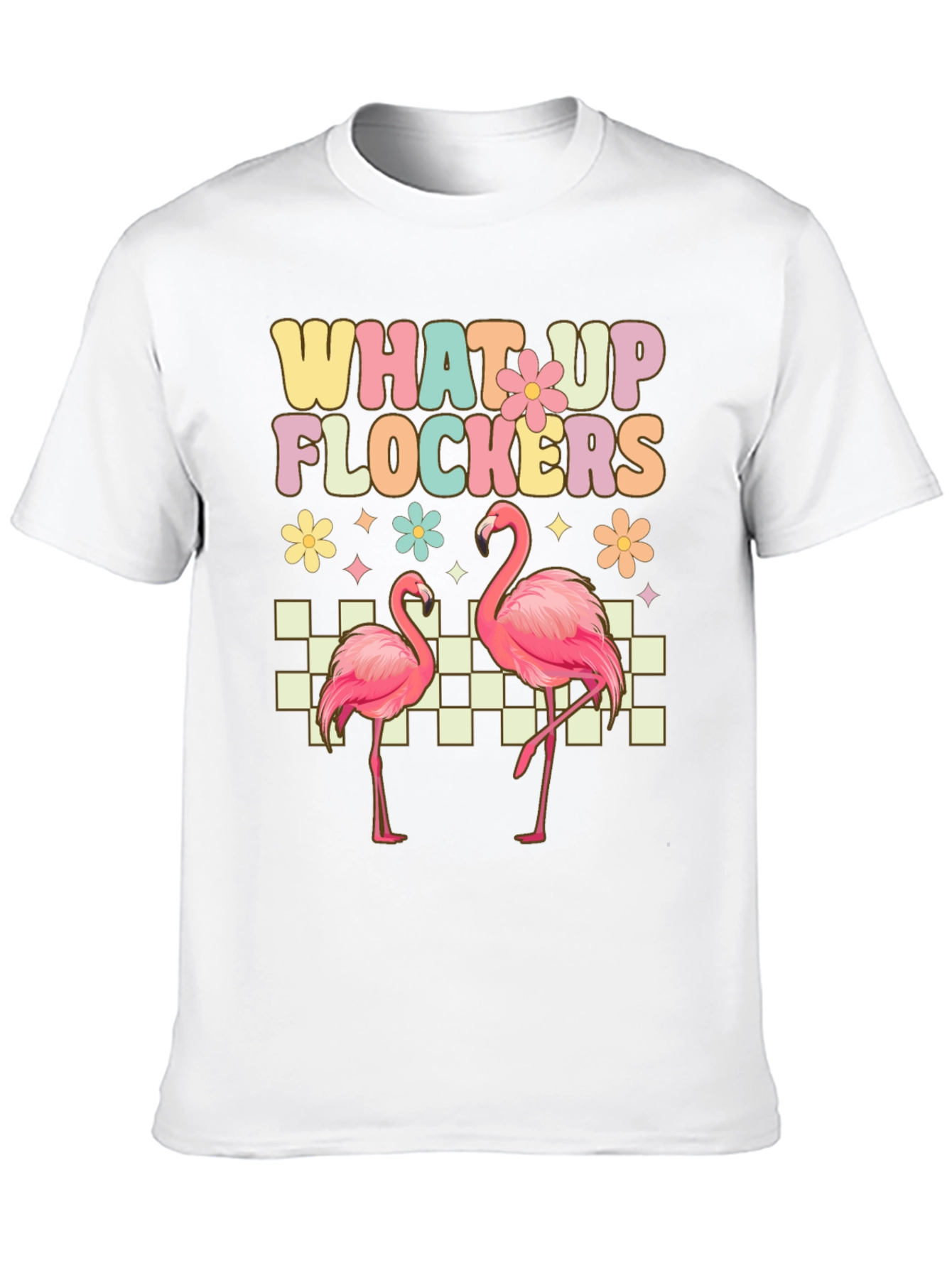 What Up Flockers Flamingo Graphic Tee