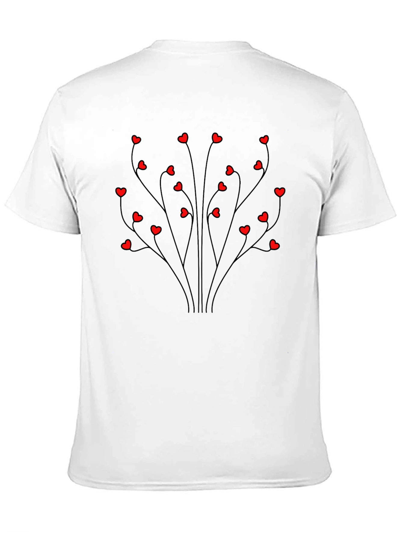 Heart Tree Graphic Tee - Black Casual Shirt