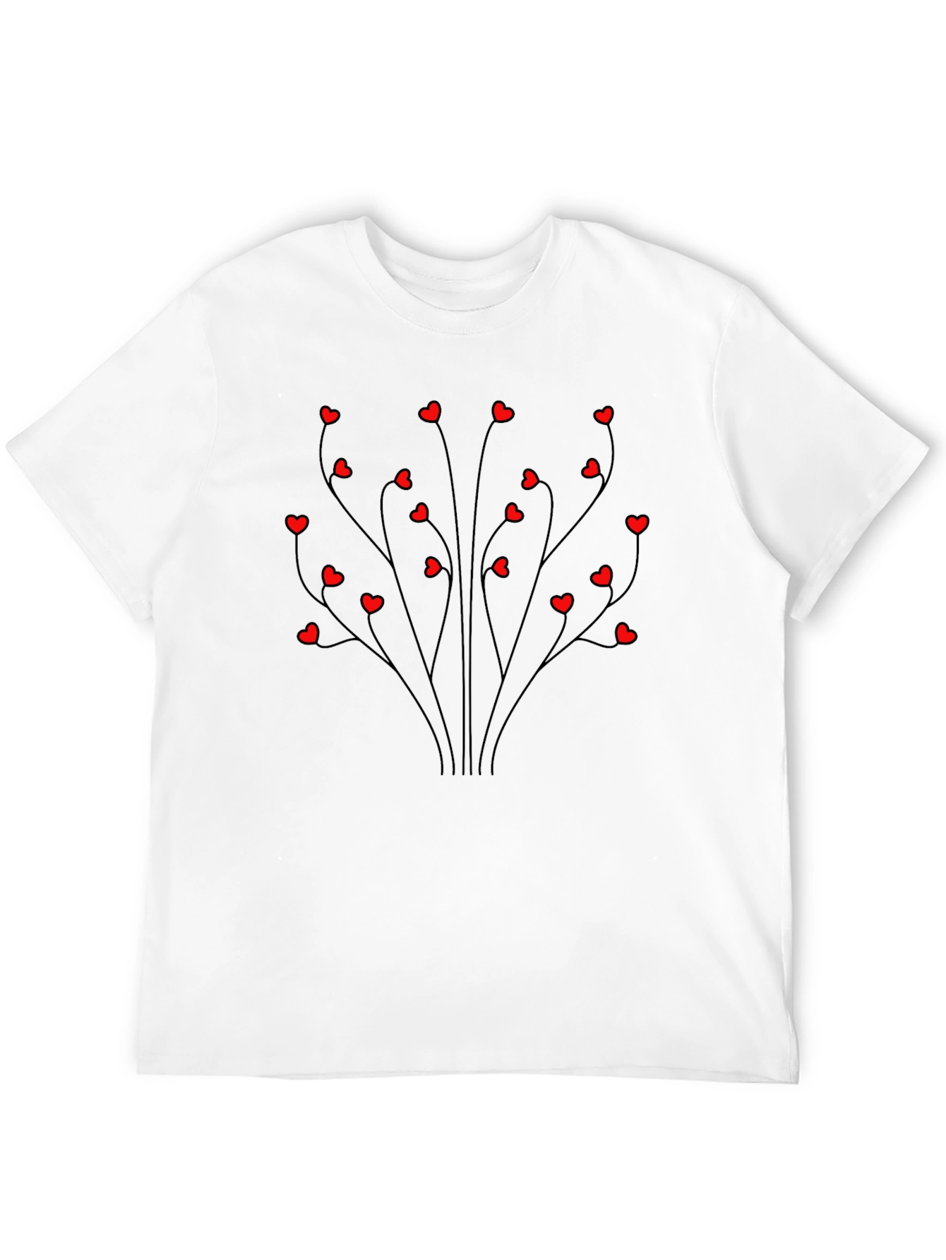 Heart Tree Graphic Tee - Black Casual Shirt