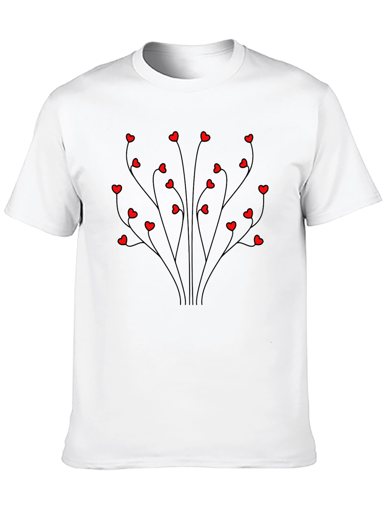 Heart Tree Graphic Tee - Black Casual Shirt