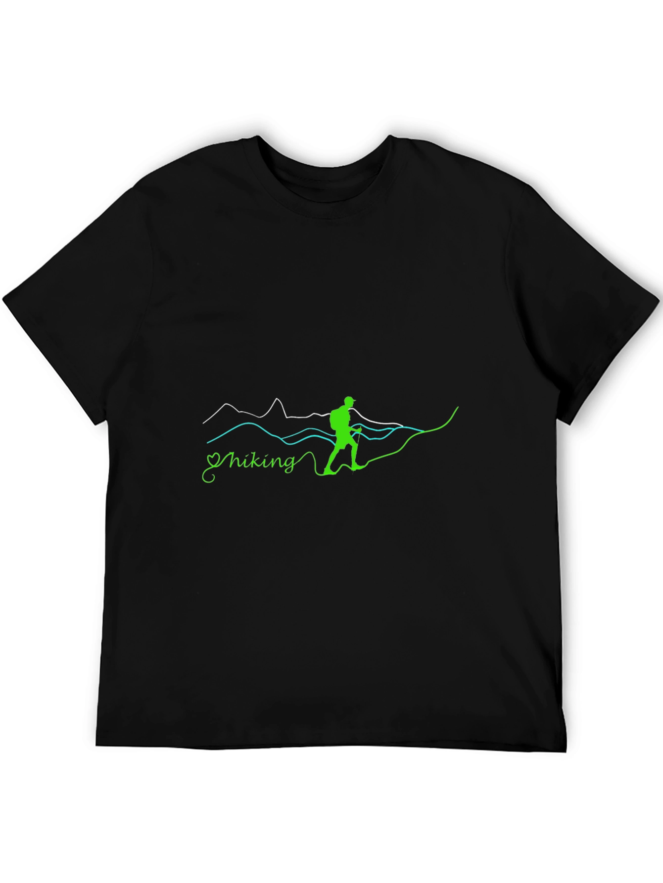 Hiking Graphic Print Crew Neck T-Shirt