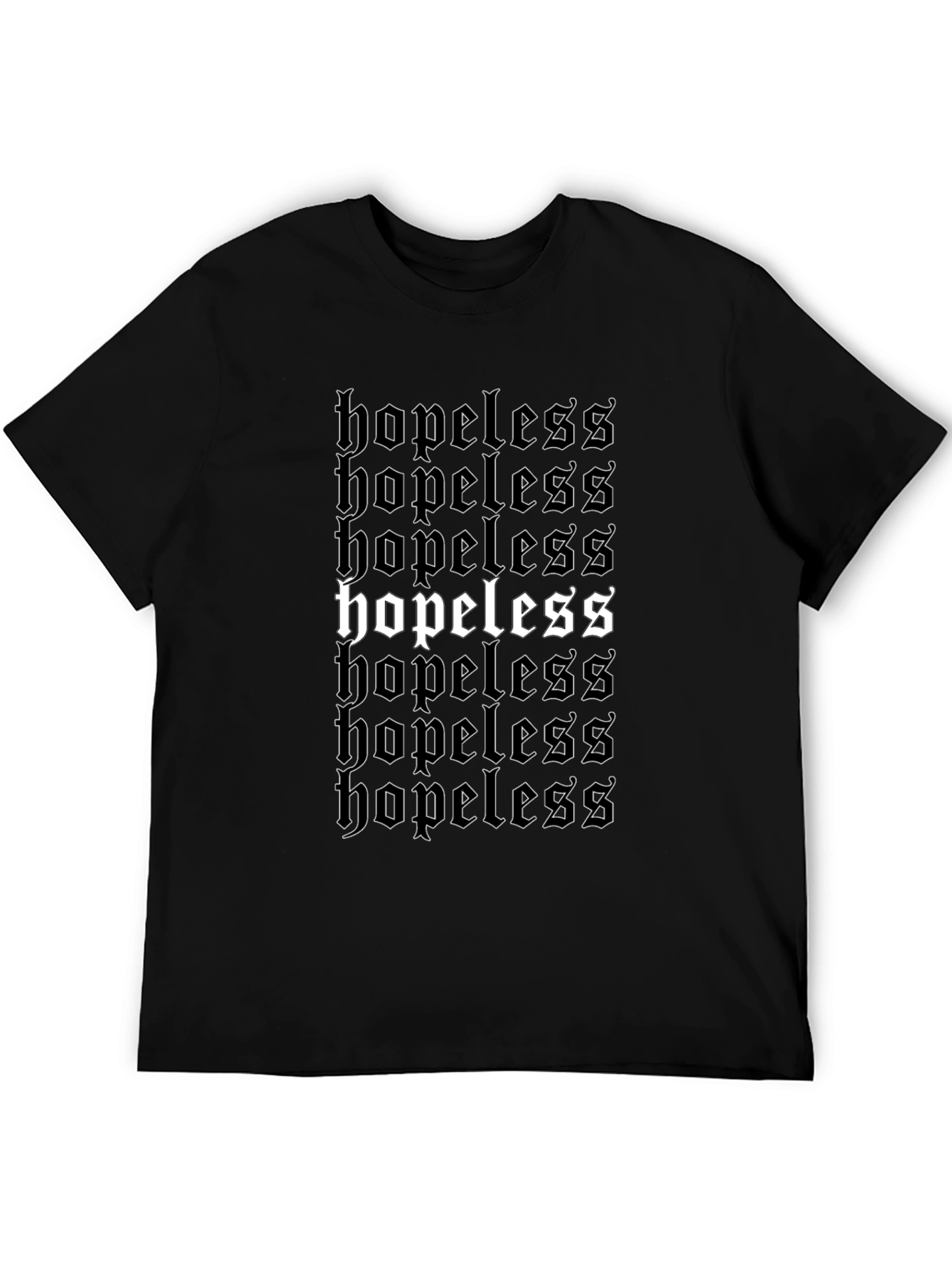 Hopeless Graphic Print Black T-Shirt