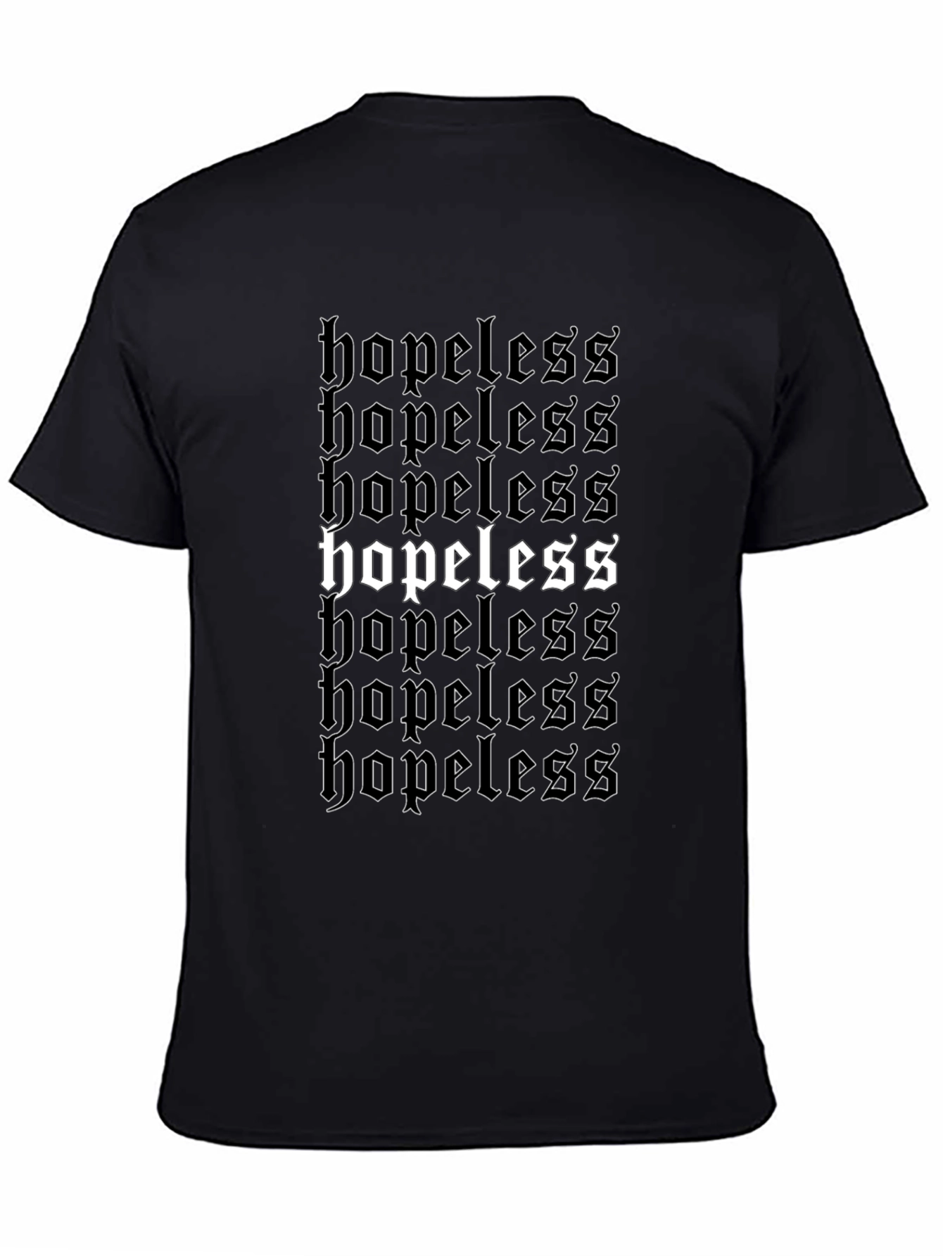 Hopeless Graphic Print Black T-Shirt
