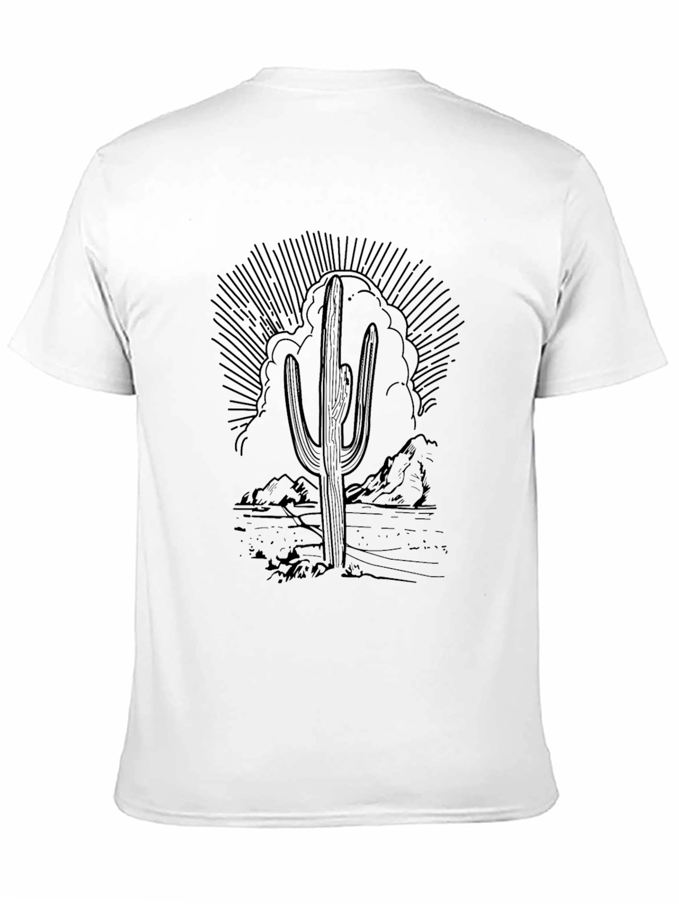 Cactus Desert Graphic Print Mens T-Shirt