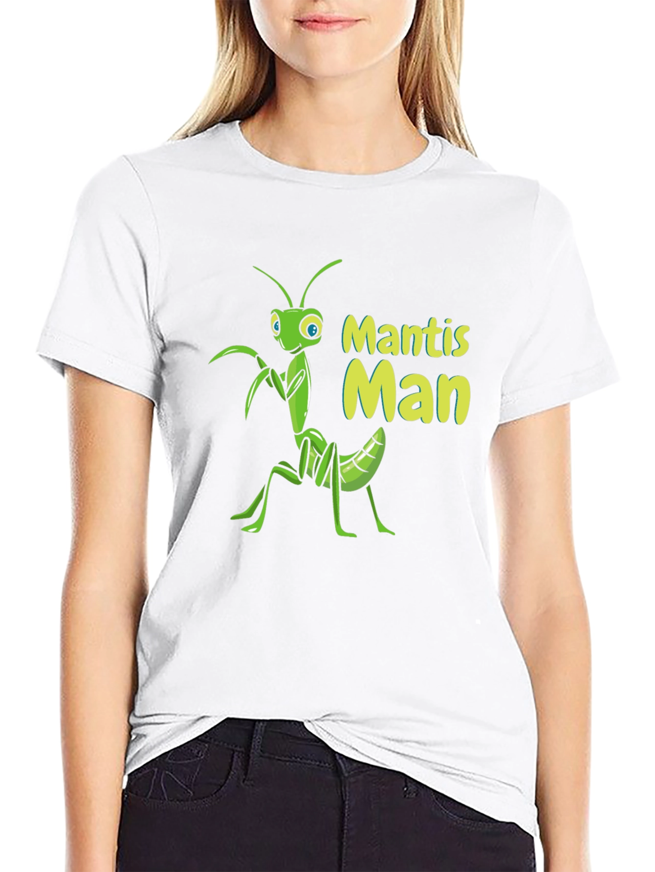 Mantis Man Graphic Tee - Cool Insect Design