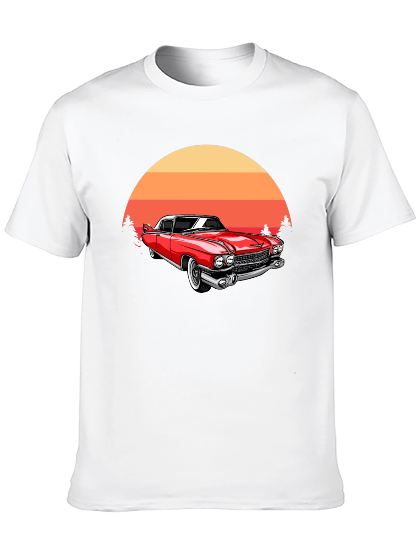 Classic Car Sunset Graphic T-Shirt
