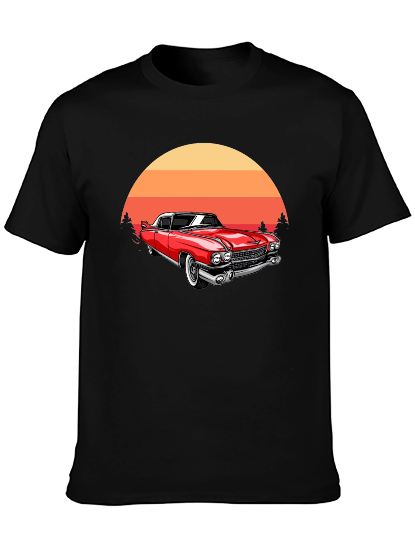 Classic Car Sunset Graphic T-Shirt