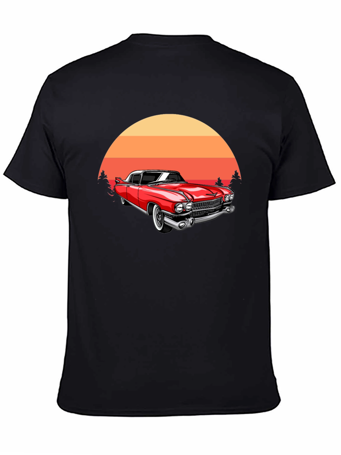 Classic Car Sunset Graphic T-Shirt