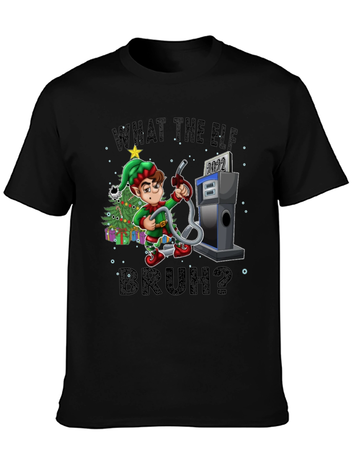 What The Elf Bruh? Christmas T-Shirt