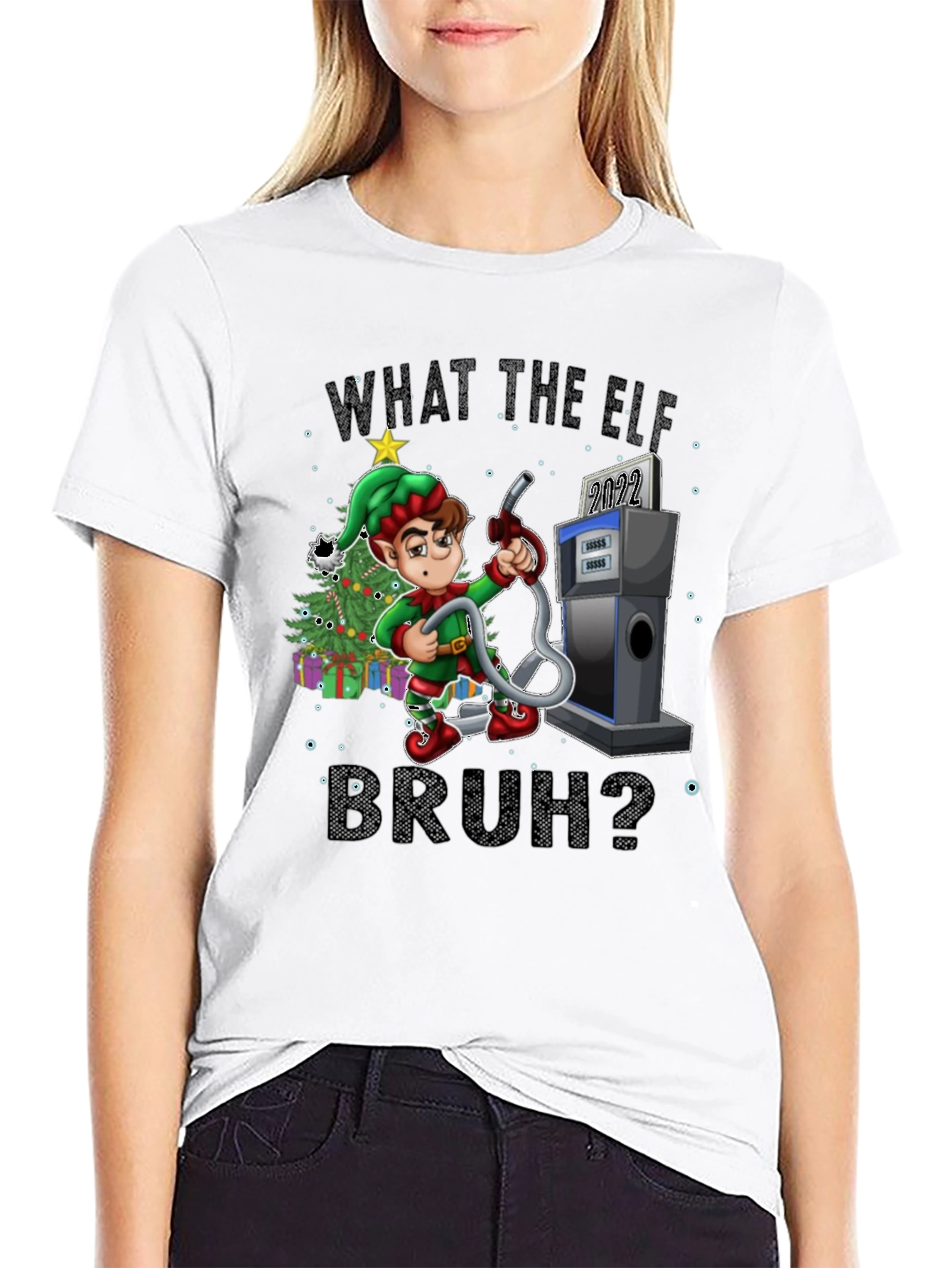 What The Elf Bruh? Christmas T-Shirt