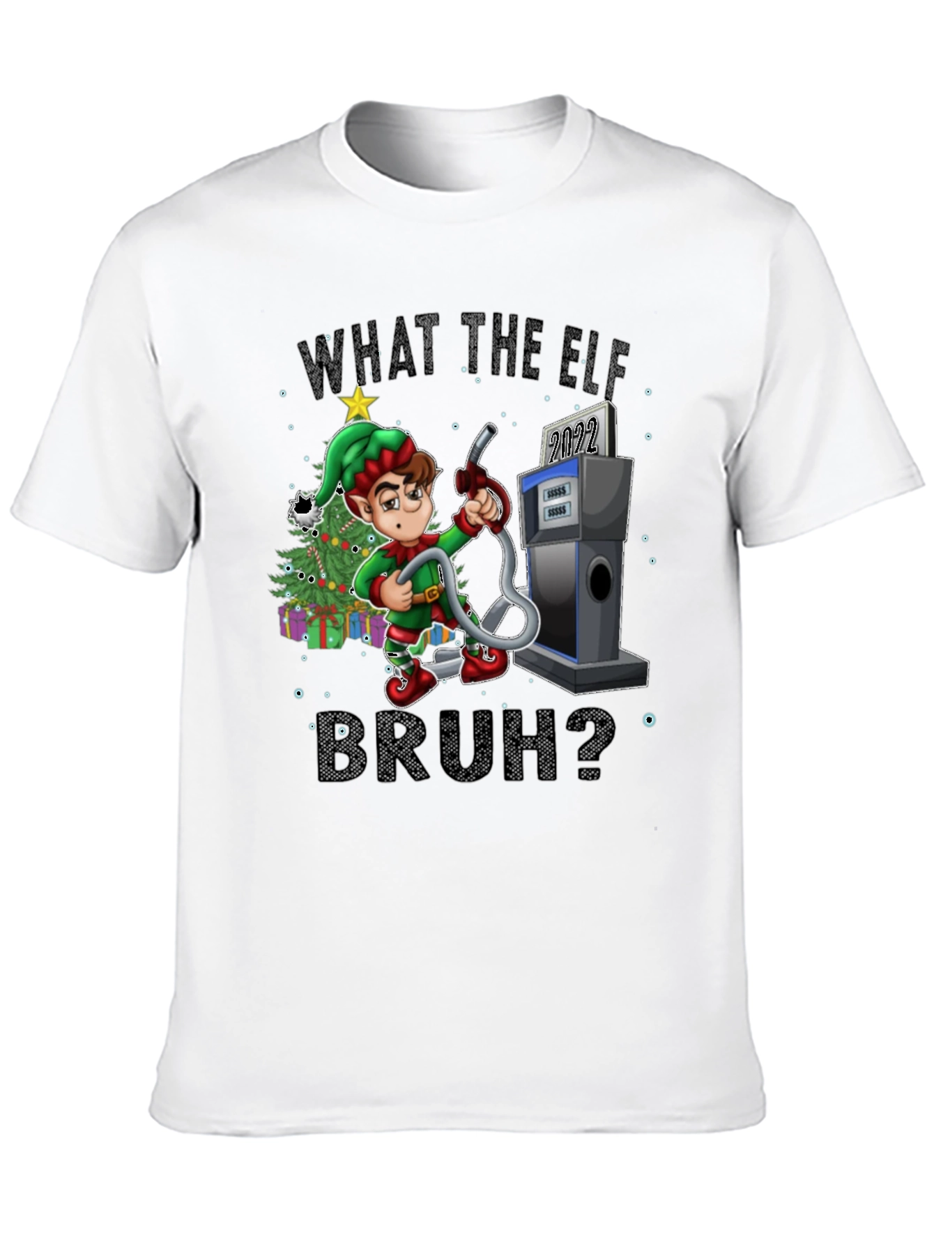 What The Elf Bruh? Christmas T-Shirt