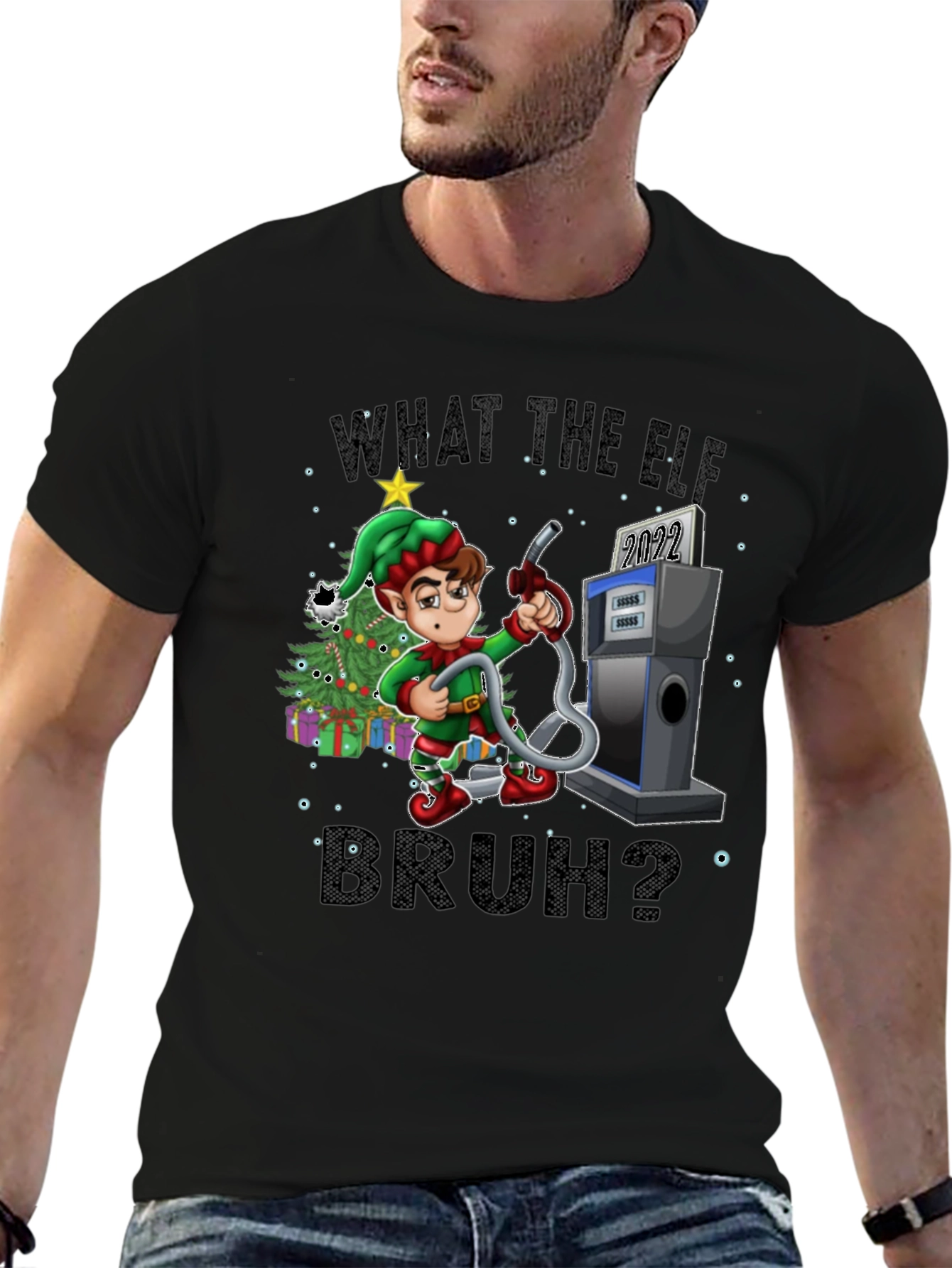 What The Elf Bruh? Christmas T-Shirt