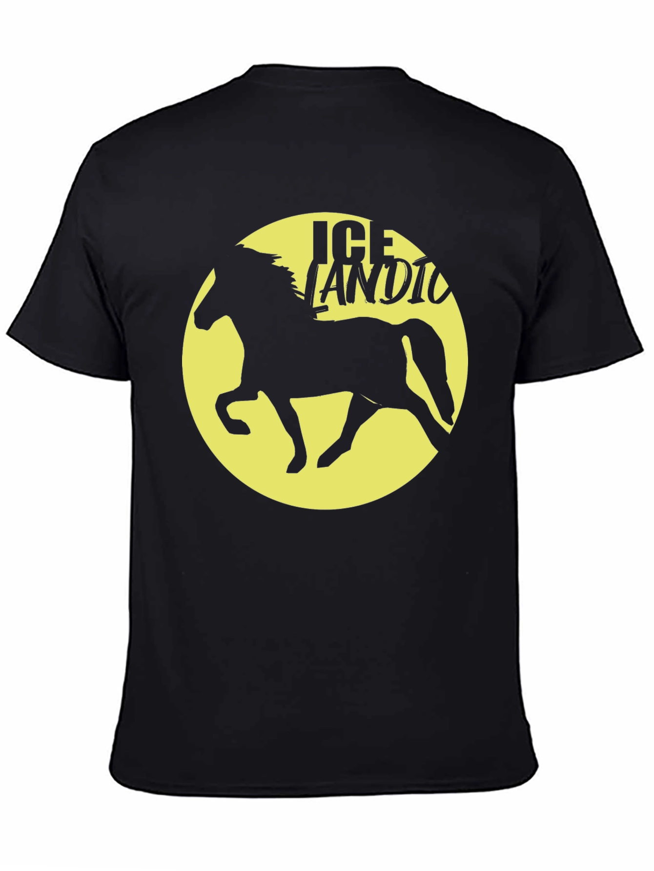 Icelandic Horse Graphic Tee - Black Unisex T-Shirt