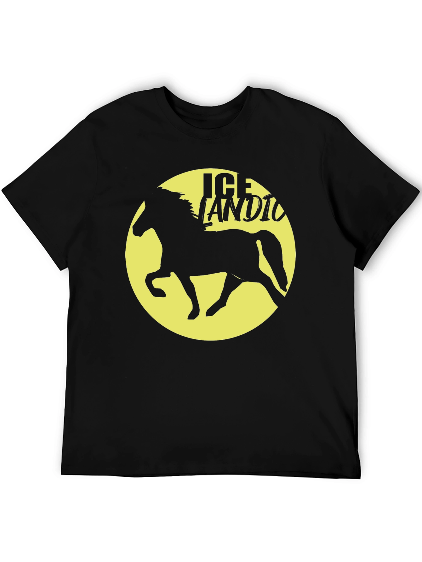 Icelandic Horse Graphic Tee - Black Unisex T-Shirt